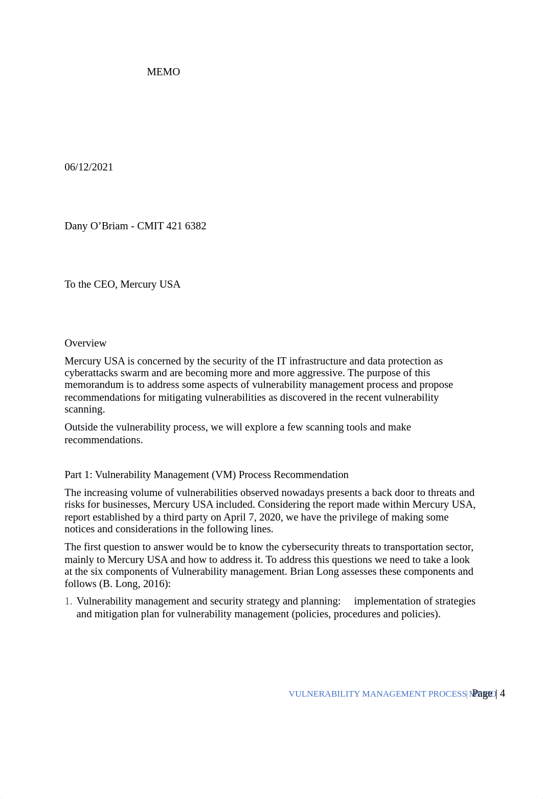 Project 1 - Vulnerability Management Process Memorandum.docx_di6uhyq9i9j_page1