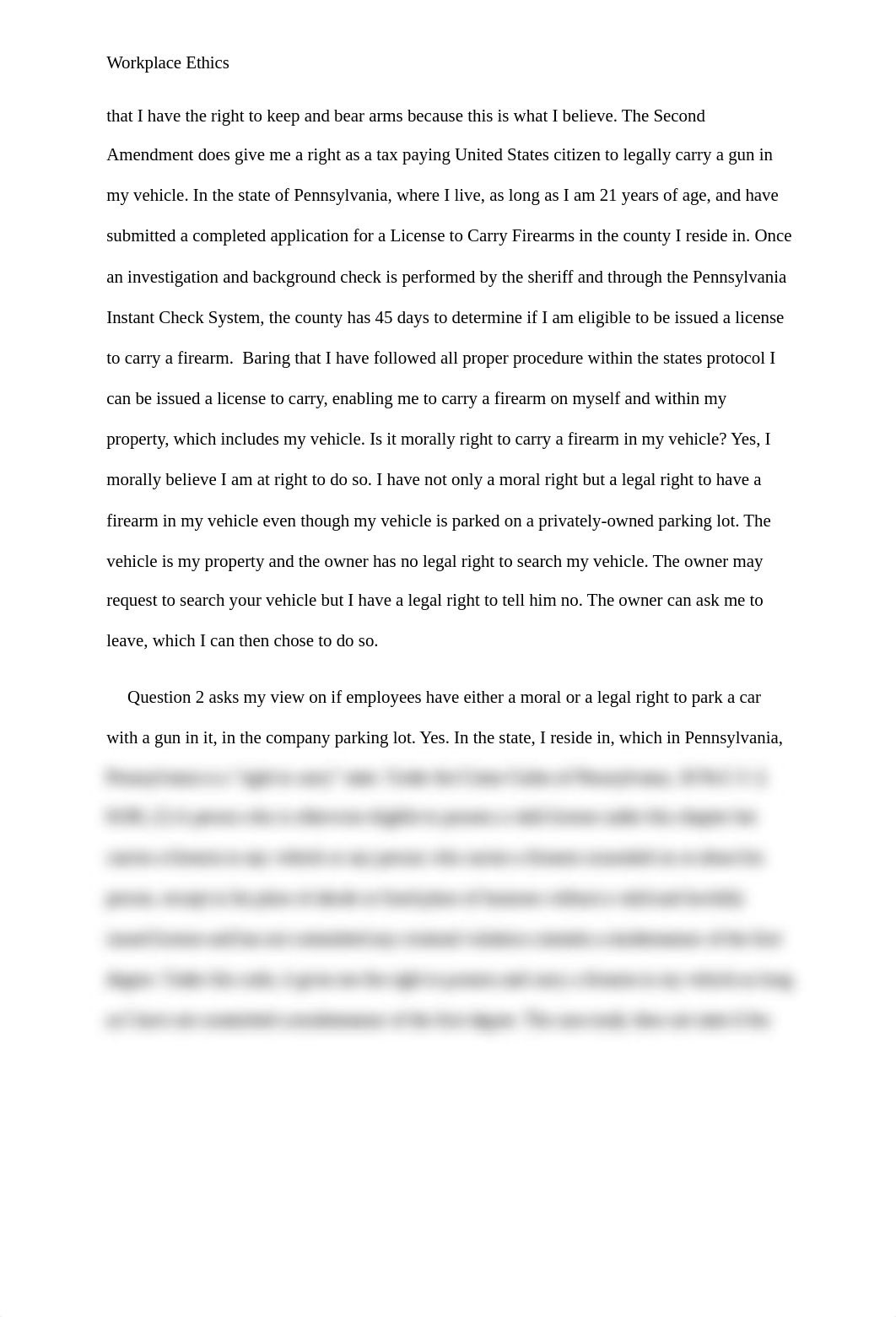 Week 8 Assignment 2 Business Ethics Workplace Ethics_Have Gun Will Travel to Work.docx_di7nw58evw1_page2