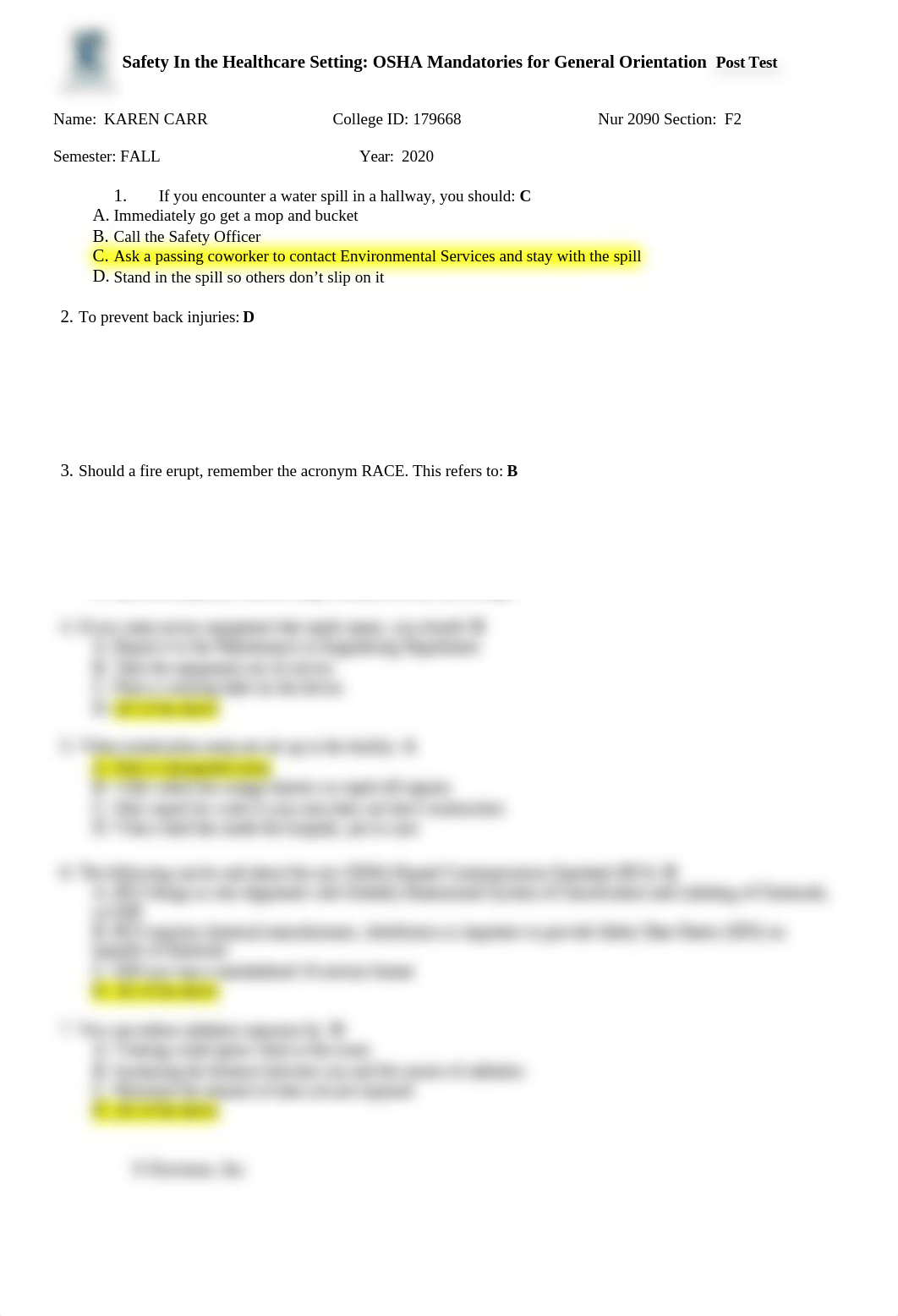 KAREN CARR Safety General Orientation Post Test-1.docx_di80n5gmu39_page1