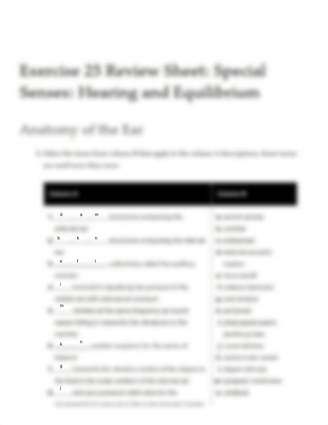 Ex25 Review sheet - Special Senses - Hearing and Equilibrium (1) (1).pdf_di82idh92vm_page1