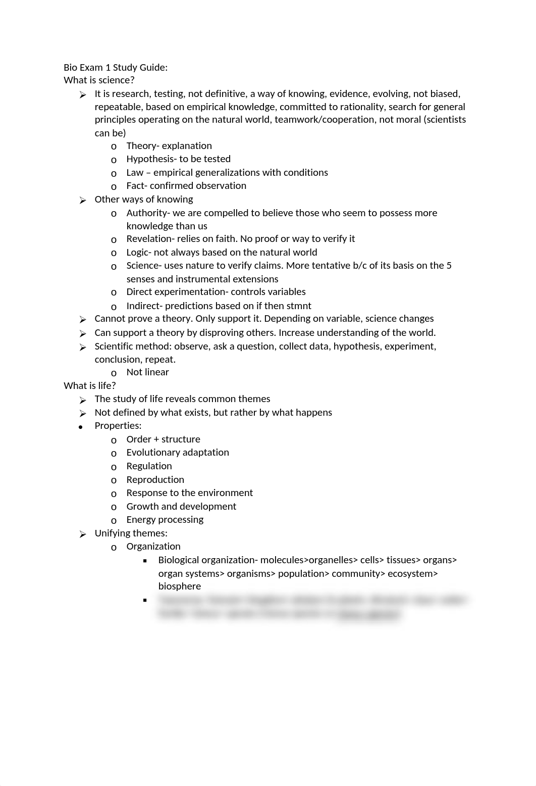 Bio Exam 1 Study Guide_di83lfvdo7f_page1