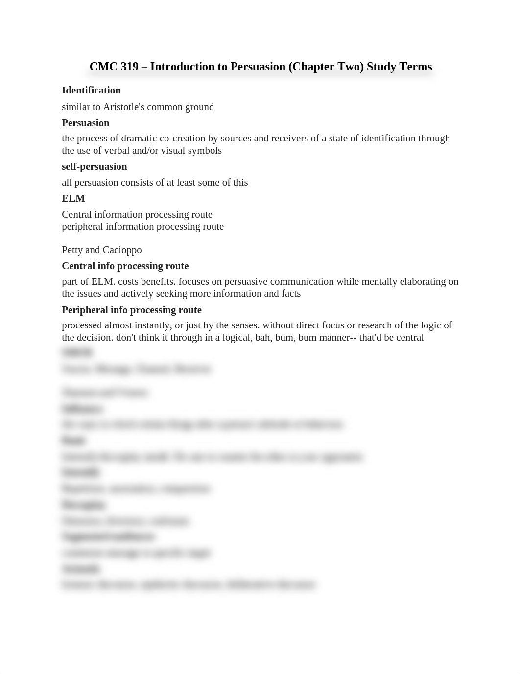 CMC 319 - Introduction to Persuasion (Chapter Two) Study Terms_di8g5c1elen_page1