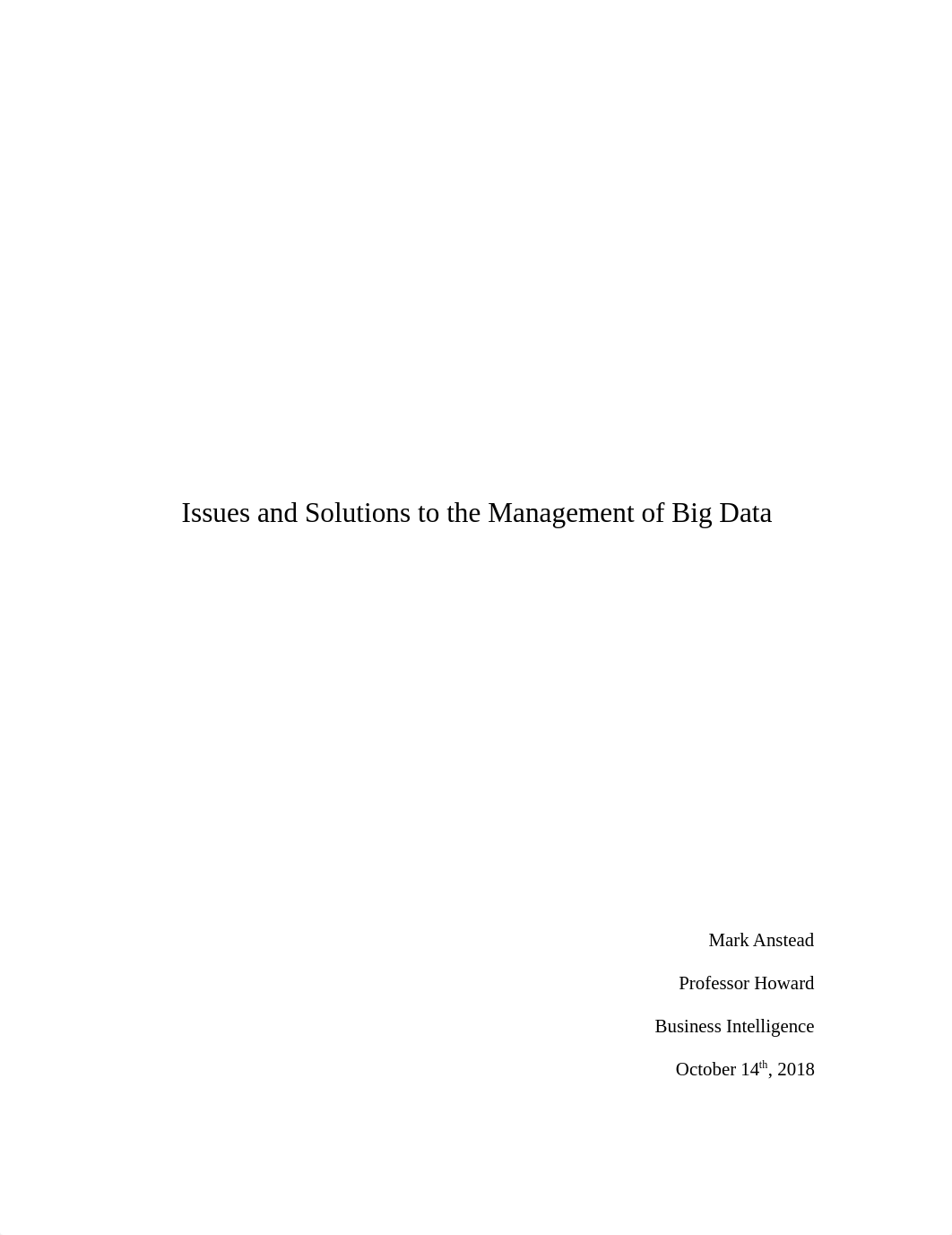 Issues and Solutions to the Management of Big Data.docx_di8h4p4efzm_page1