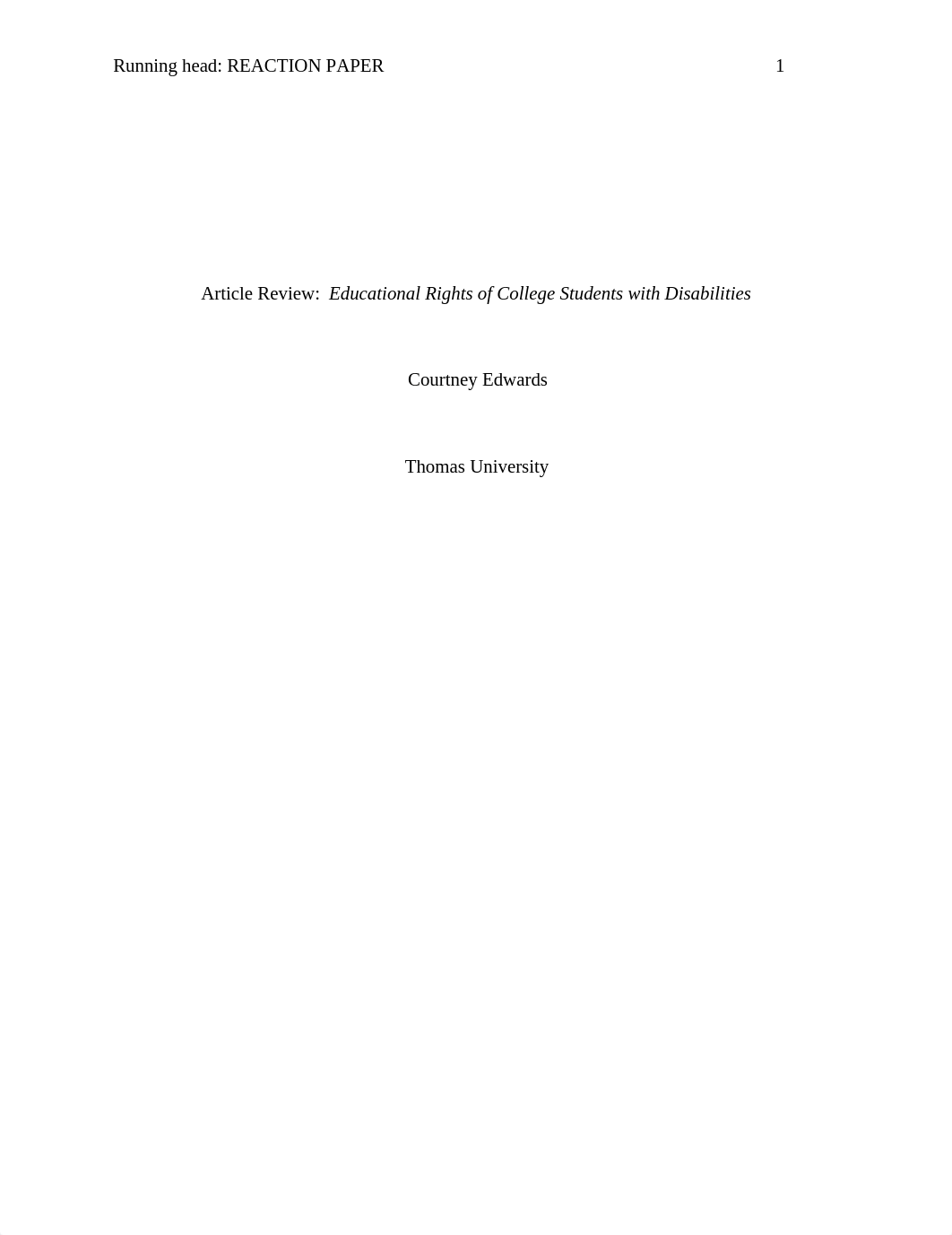 Reaction Paper_ Article Reviews Relating to the Americans with Disabilities Act (2).docx_di8p5jisr2f_page1