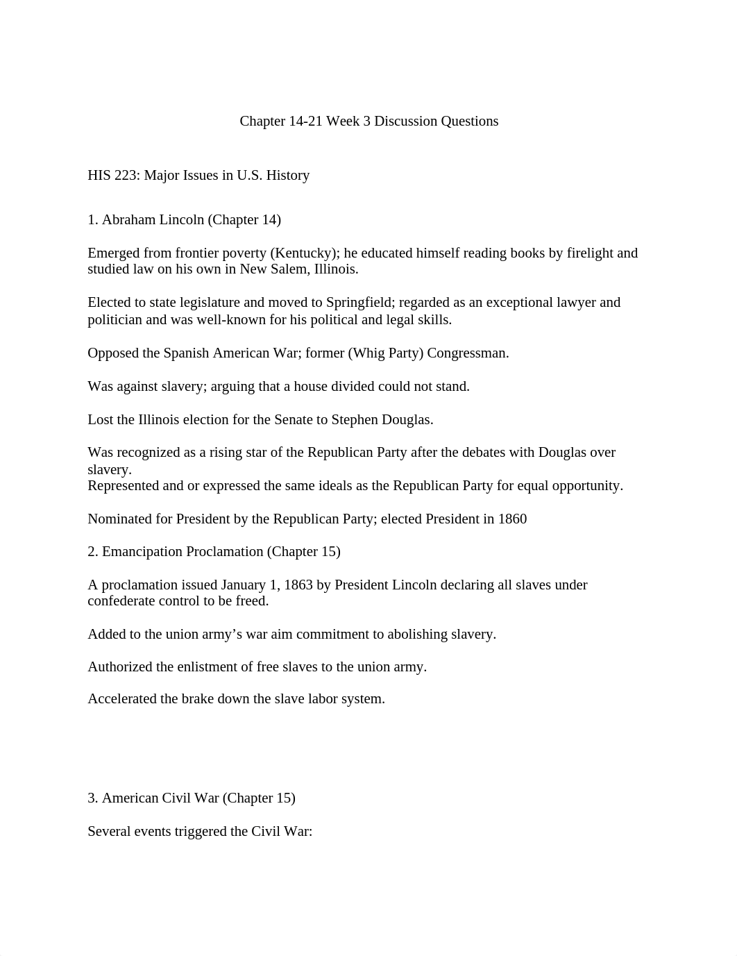 HIS 223- Major Issues in U.S. History Week 3 Chap 14-21 Discussion Questions.docx_diah10n1gx0_page1