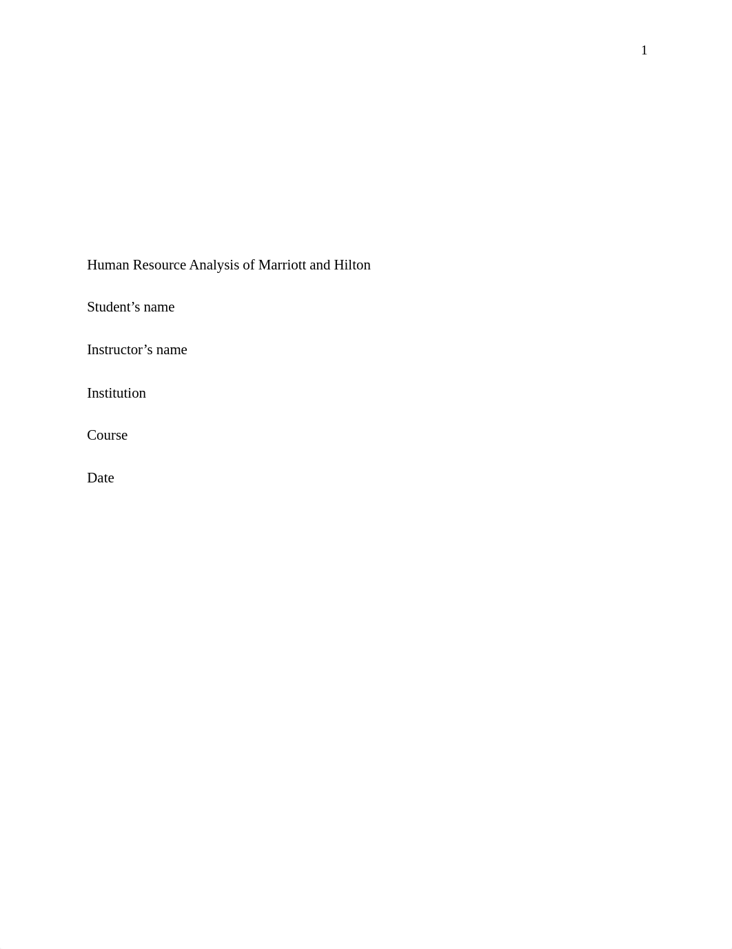 Human Resource analysis of Marriott and Hilton.edited.docx_diau686kbe2_page1