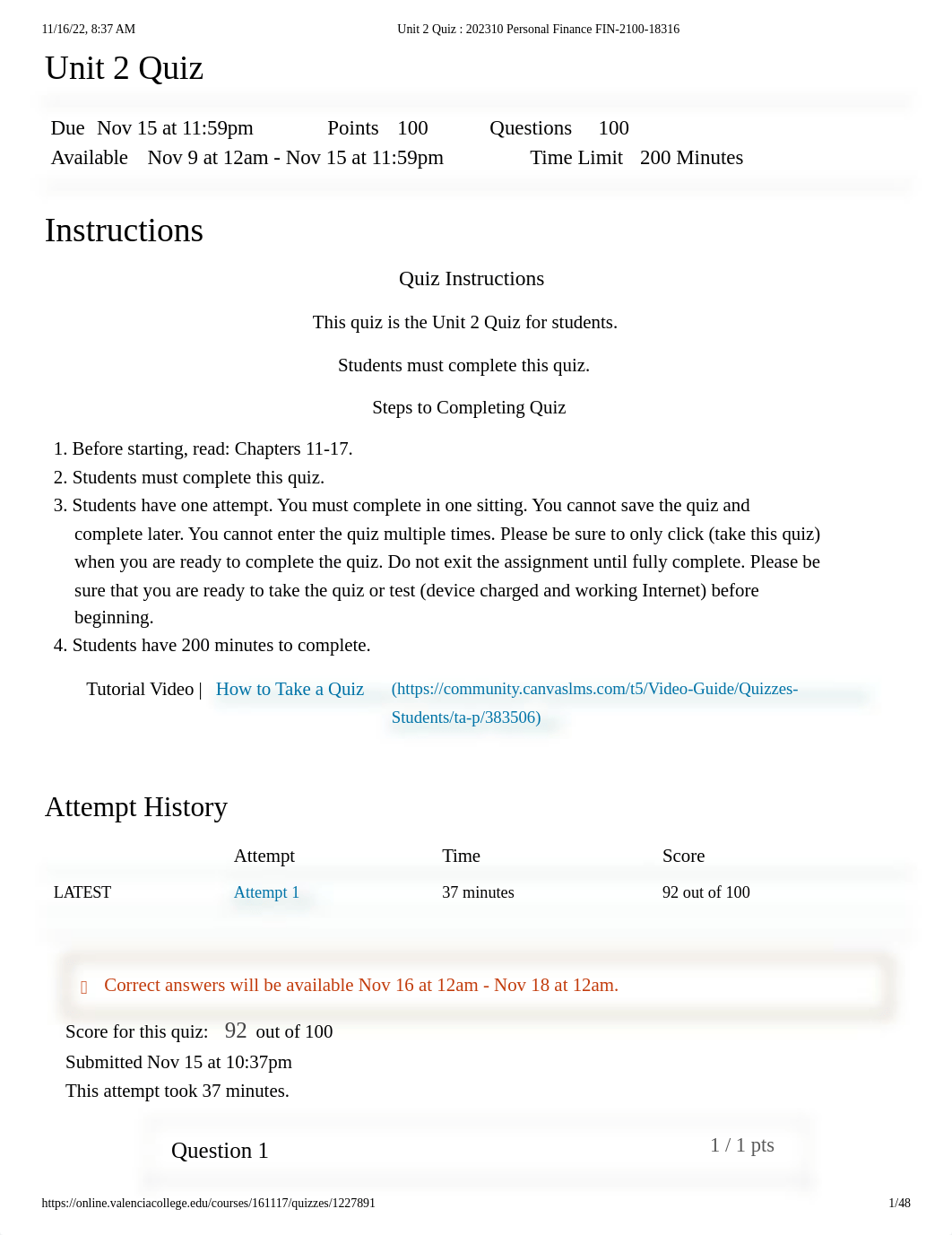 Unit 2 Quiz _ 202310 Personal Finance FIN-2100-18316.pdf_dibawn8t68l_page1