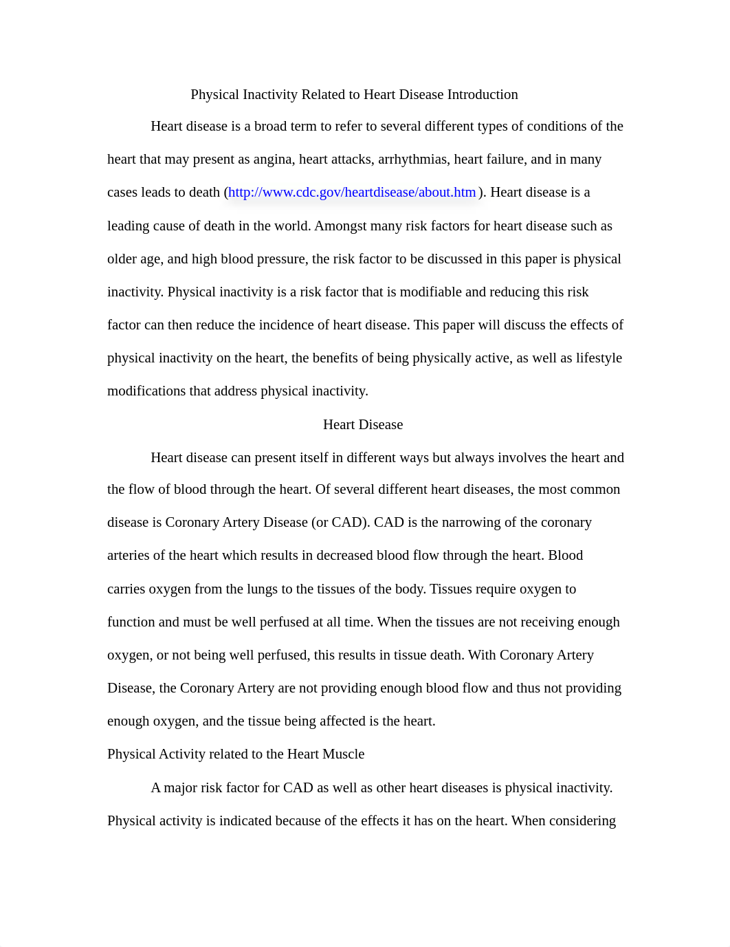 Physical Inactivity Related to Heart Disease Introduction - Notes_dibbhojobmg_page1