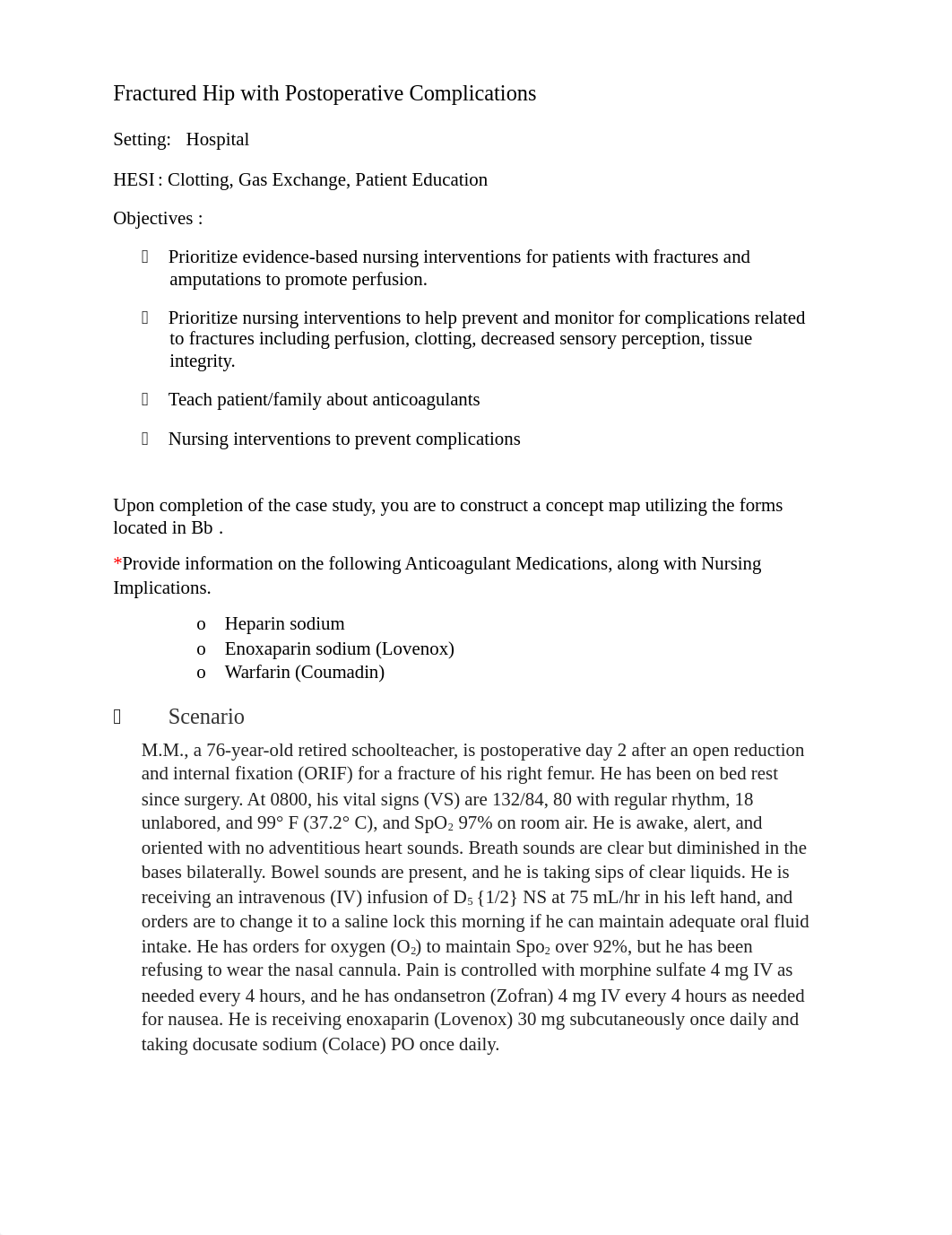 Fractured Hip with Postop Complications - Case Study.docx_dice04q1dk4_page1