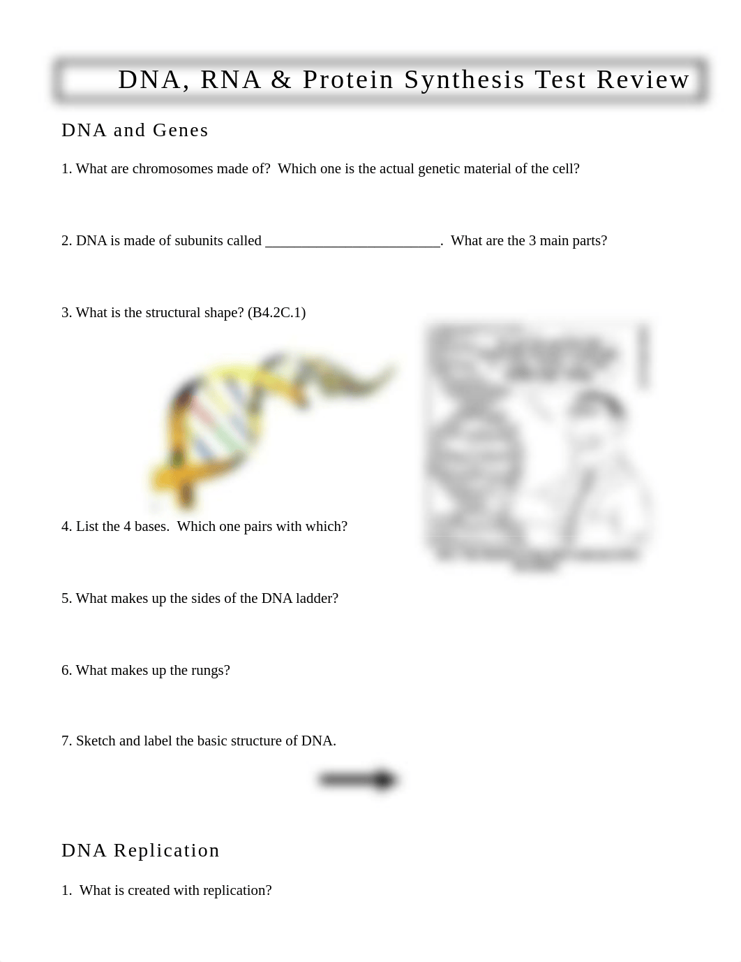 DNA and Protein Synthesis Test Review_dicov78arpv_page1