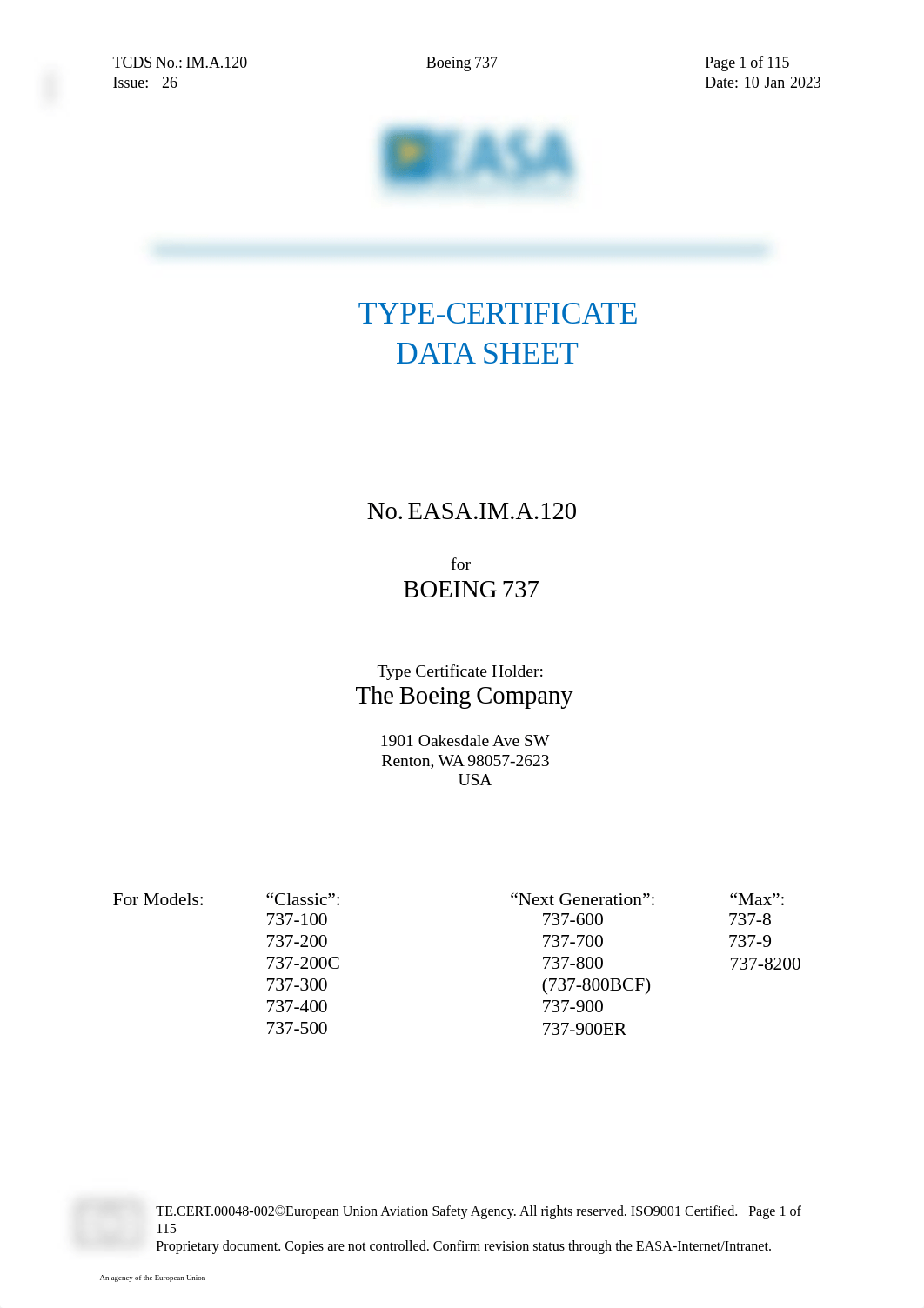 EASA TCDS IM A 120 - Issue 26.pdf_diczf606872_page1