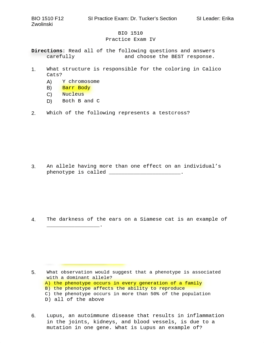 Practice Exam IV Dr. Tucker's Section Answer Key Modified_didi7c5d5ot_page1