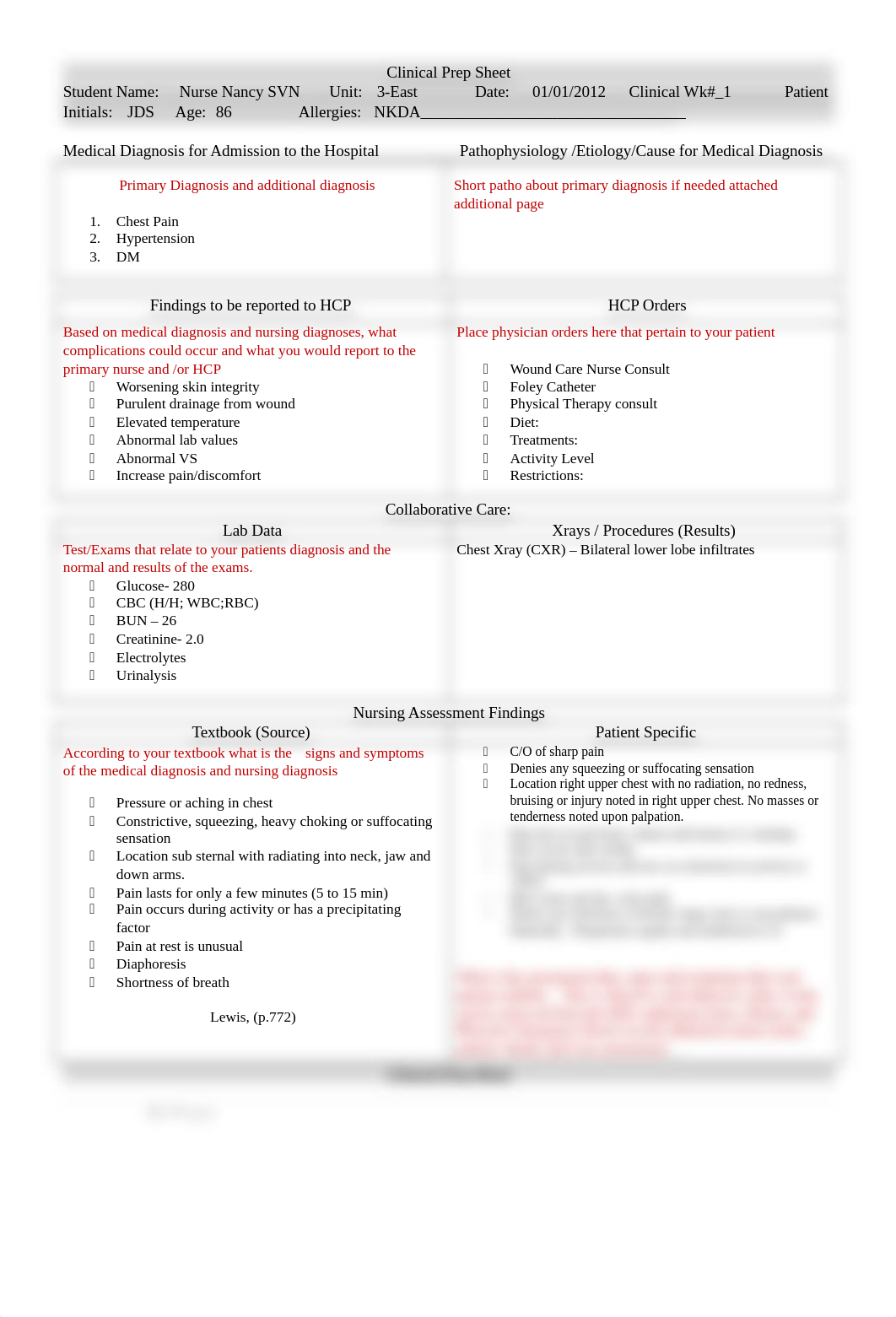 Clinical Prep Sheet example found online.doc_didse7iqq2f_page1