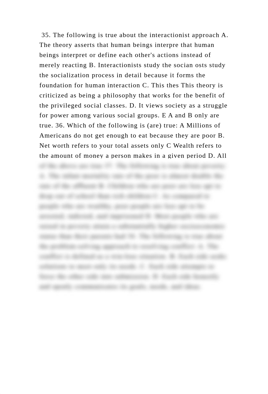 35. The following is true about the interactionist approach A. The th.docx_didvsmmtvmr_page2