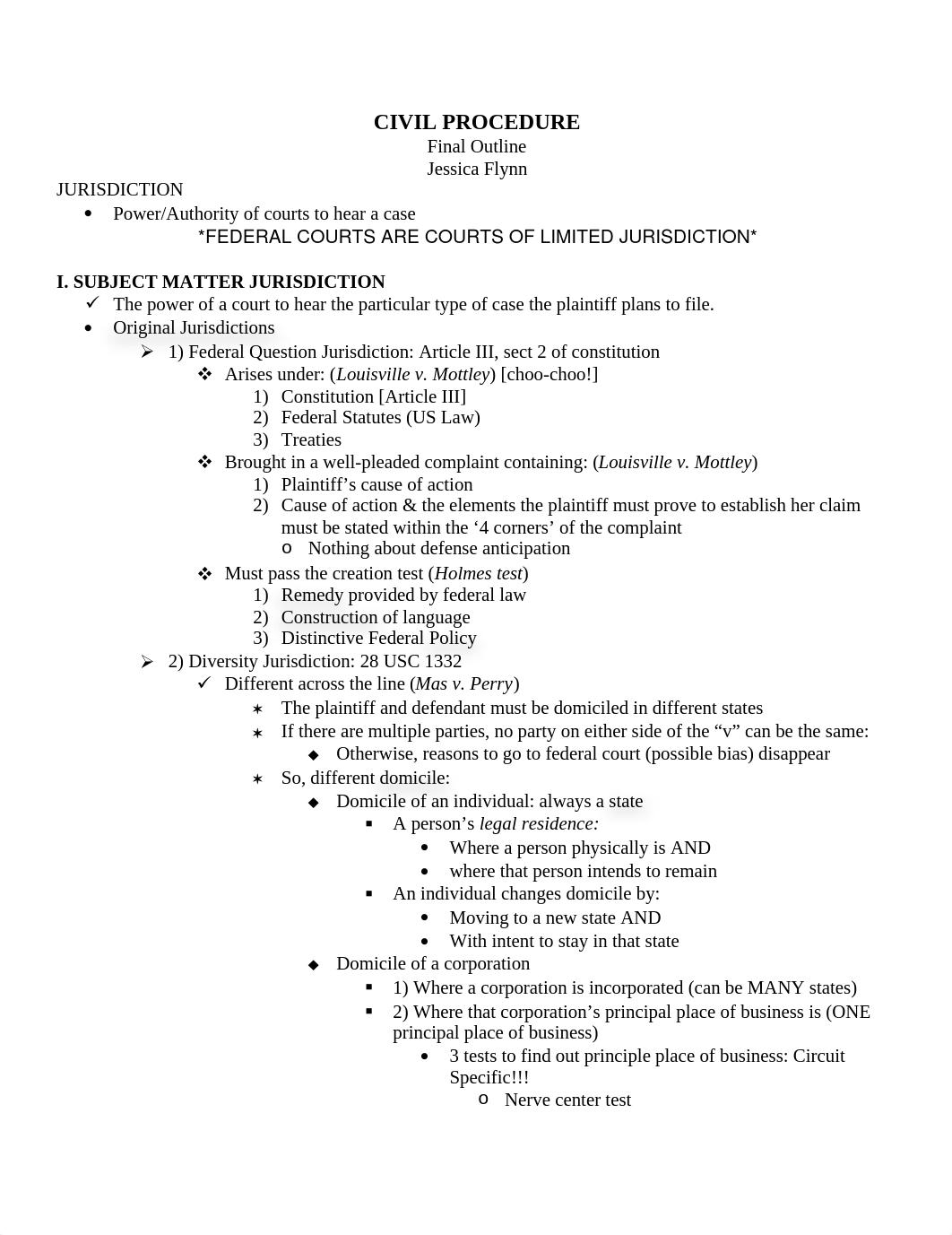 Civil Procedure 1 Cromer(Young) Fall 2006 Flynn_diebw7vjyon_page1