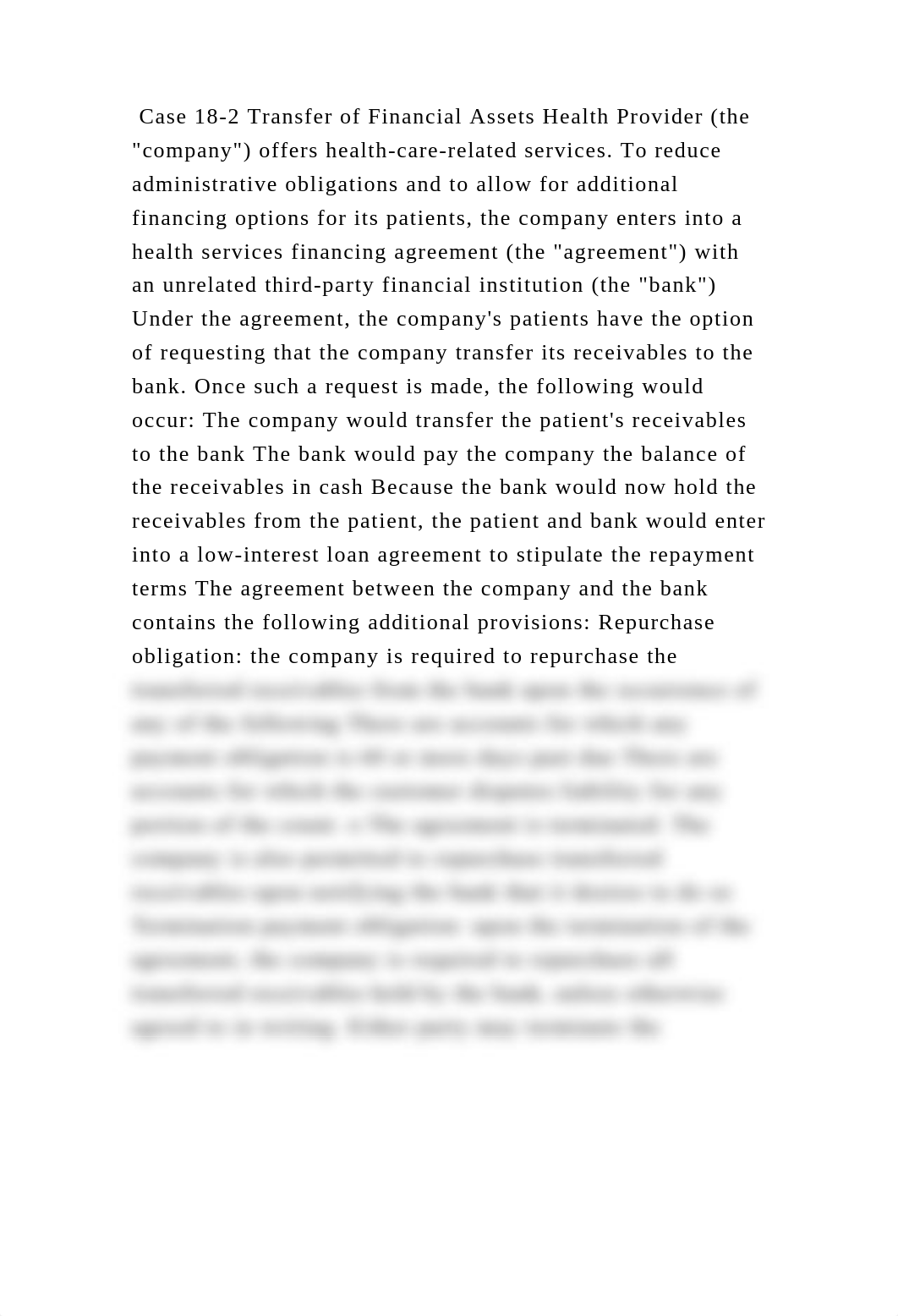 Case 18-2 Transfer of Financial Assets Health Provider (the company.docx_dif1fxv499h_page2