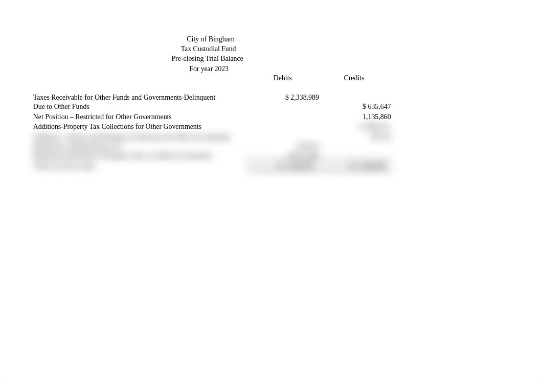 Pre-closing Trial Balance to Excel - Tax Custodial Fund - 2023.xlsx_dif8mor4fr6_page1