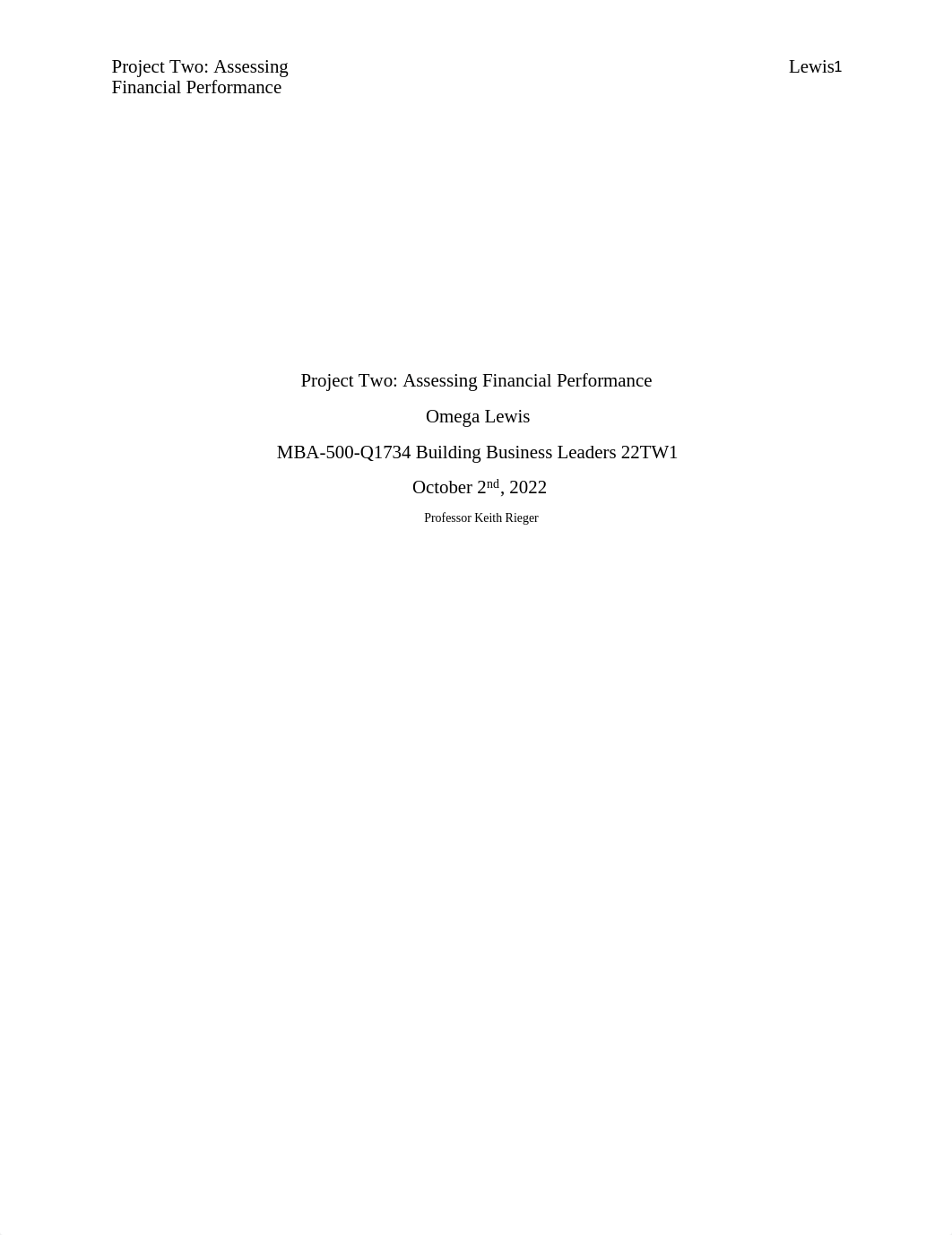 Project Two Assessing Financial Performance (CORRECT REPORT).pdf_dif9jrvlap5_page1