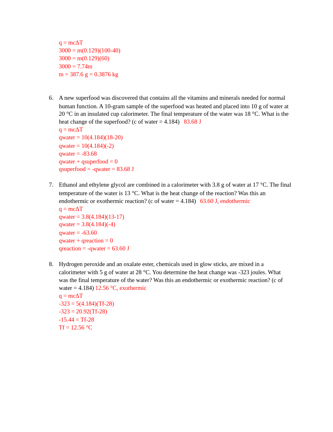 Specific Heat and Calorimetry Worksheet Answer Sheet .docx_difevavn9aj_page2