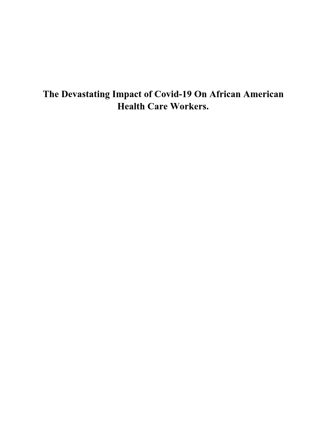 The Devastating Impact of Covid-19 On African American Health Care Workers.pdf_diga50914i8_page1