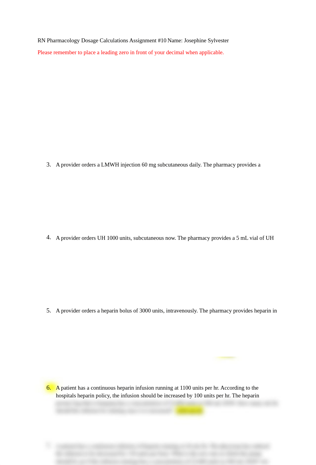 Dosage Calculations Assignment #10 for RN Pharmacology.docx_dihaxotvbcu_page1