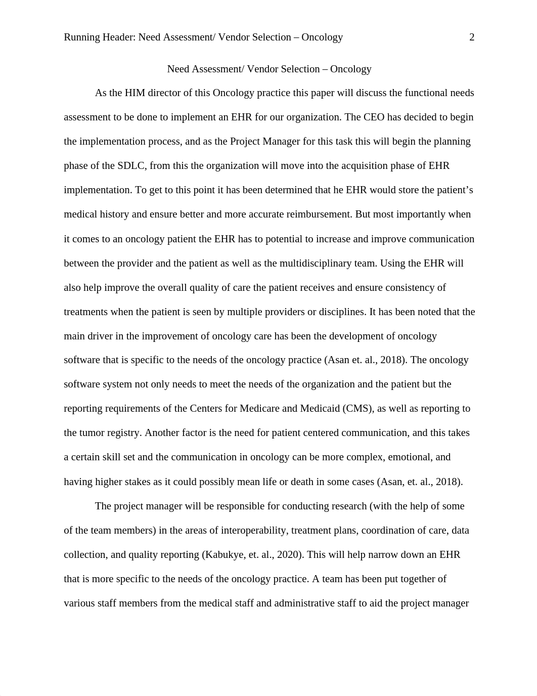 JLarralde HIM6502 Needs Assessment-Vendor Selection 31421.docx_dihdq3q5c3o_page2