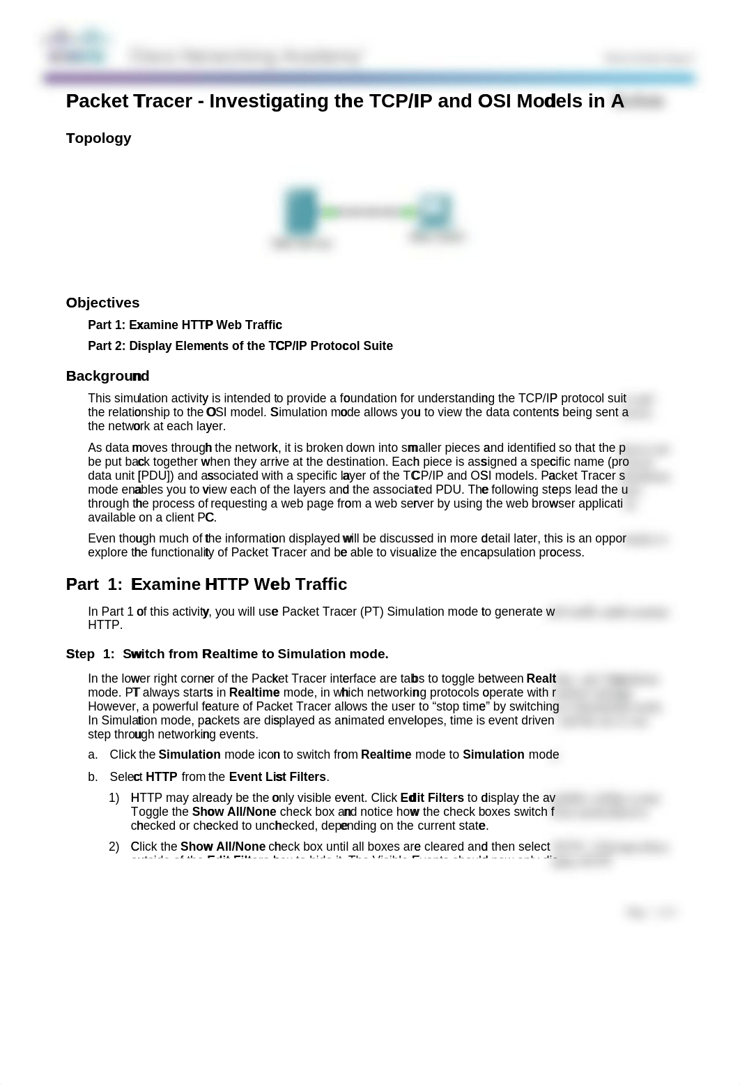 3.1.4.6 Packet Tracer - Investigating the TCP-IP and OSI Models in Action Instructions_dihqjl6l2pi_page1