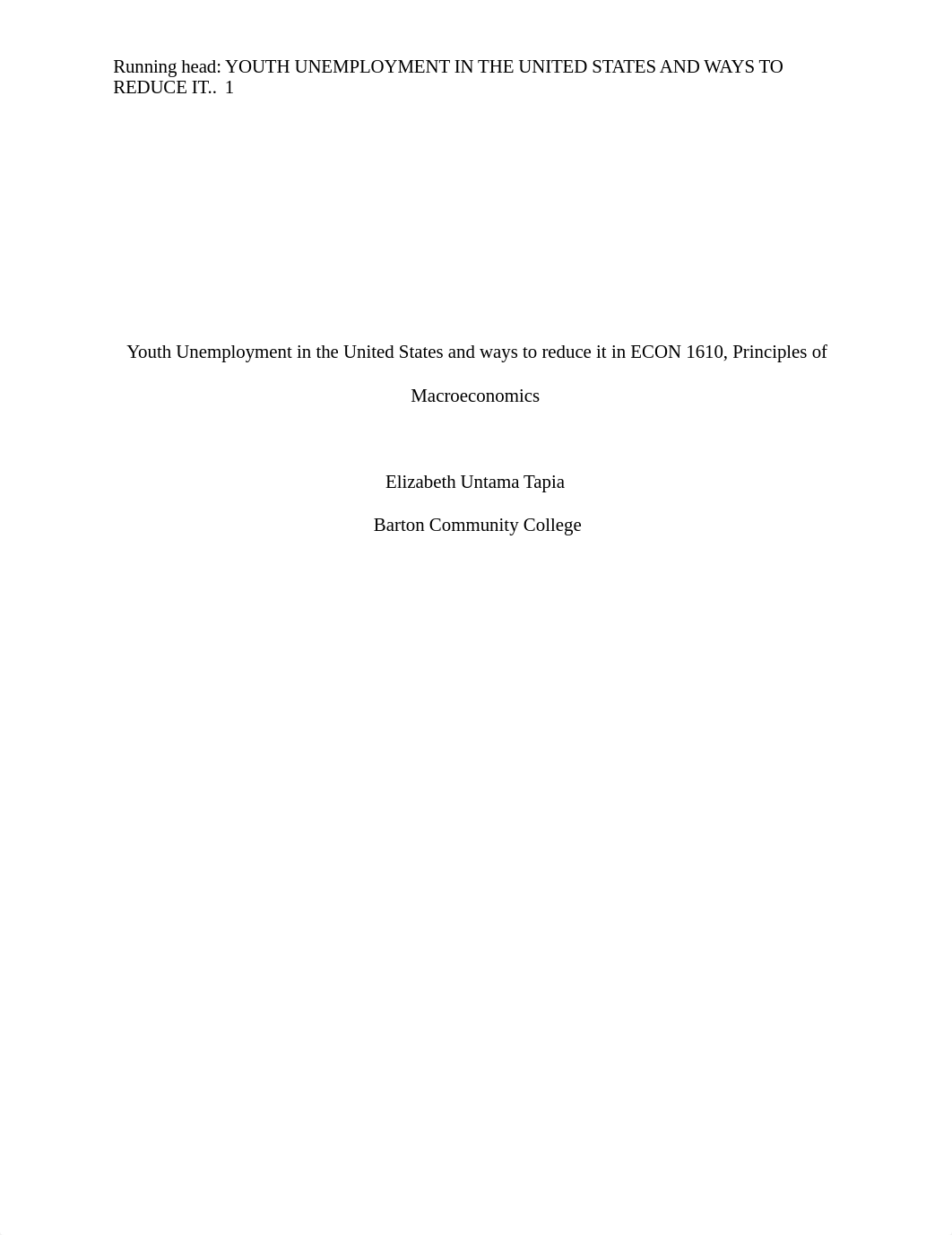 Youth Unemployment in the United States and ways to reduce it in ECON 1610.docx_dihta0yesvl_page1