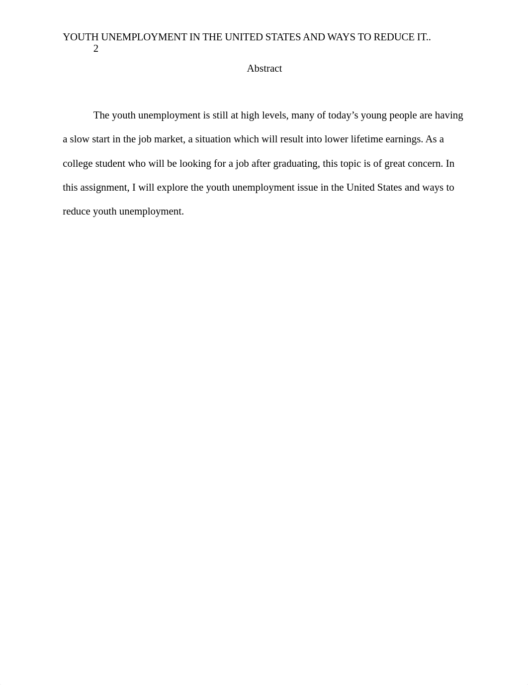 Youth Unemployment in the United States and ways to reduce it in ECON 1610.docx_dihta0yesvl_page2