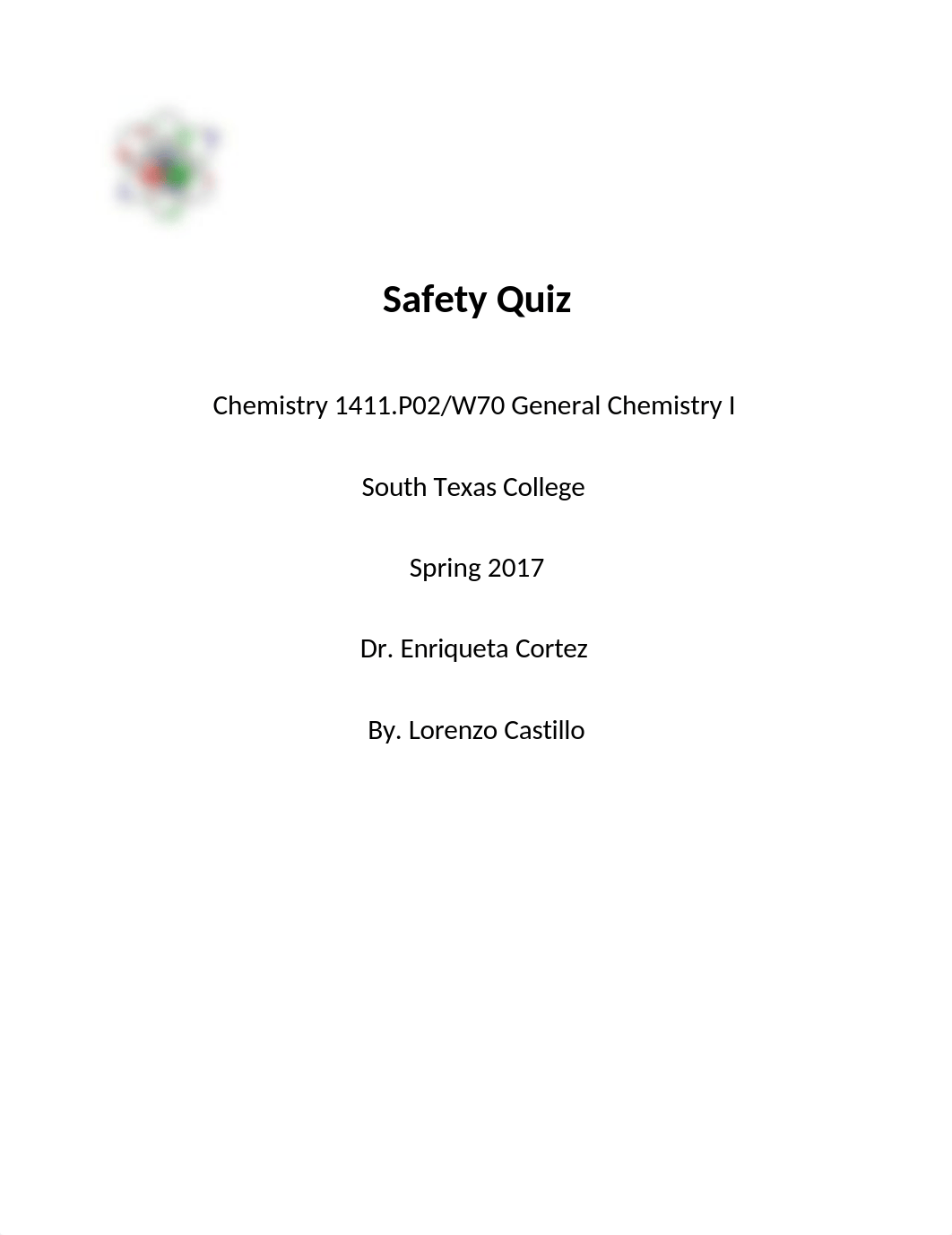 Lab report Chemistry Quiz_dihtlmw7f57_page1