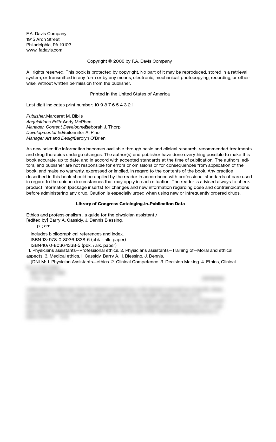 Ethics And Professionalism A Guide  for the Physician Assistant by Barry, Ph.D. Cassidy, J. Dennis_dihydb3ivoq_page5