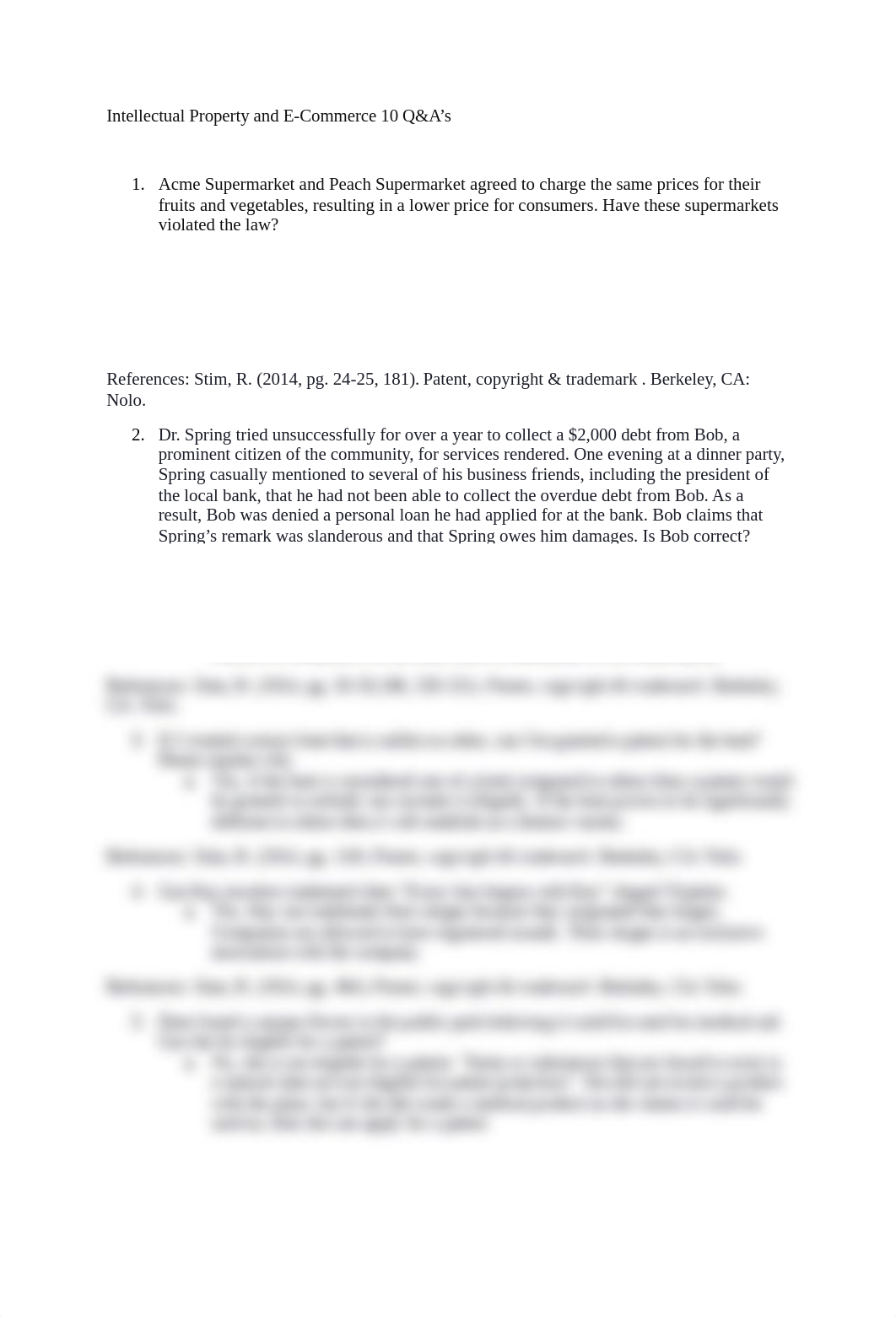 Intellectual Property and E-Commerce 10 Q&A's.docx_dii0auq2l5s_page1