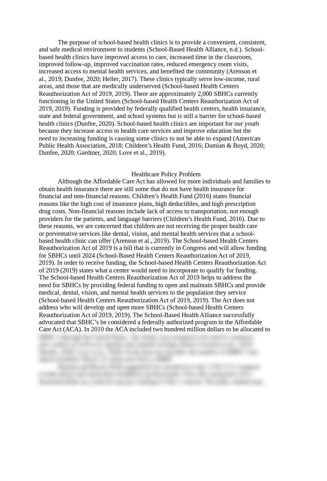 Assignment 7.1- Healthcare Policy Project Paper- School-Based Health Clinics.docx_dii5jy90rn7_page1