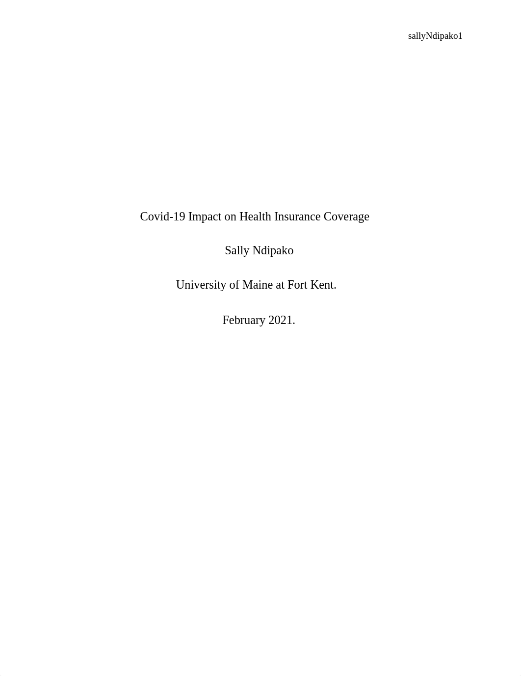Sally Impact of Covid-19 on Health Insurance Coverage.docx_dii7mzvi3yn_page1