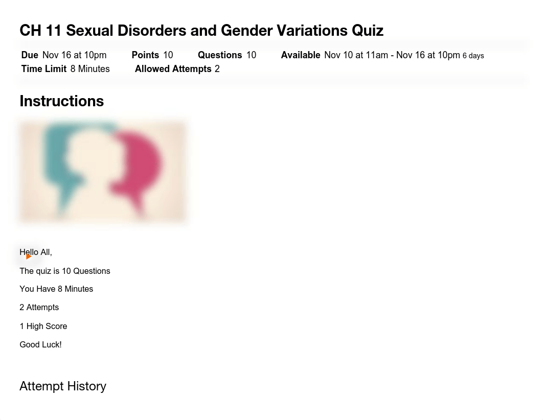 Qz 2-CH 11 Sexual Disorders and Gender Variations Quiz_ PSYC255-24233 (ONL) Abnormal Psychology.pdf_diigwpmjpum_page1