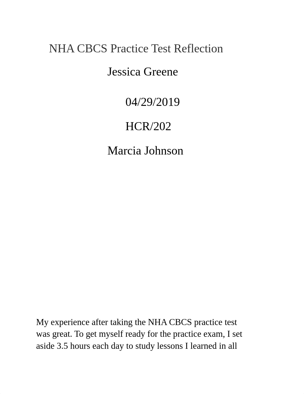 NHA CBCS Practice Test Reflection_Jessica Greene.docx_diioh963h5l_page1