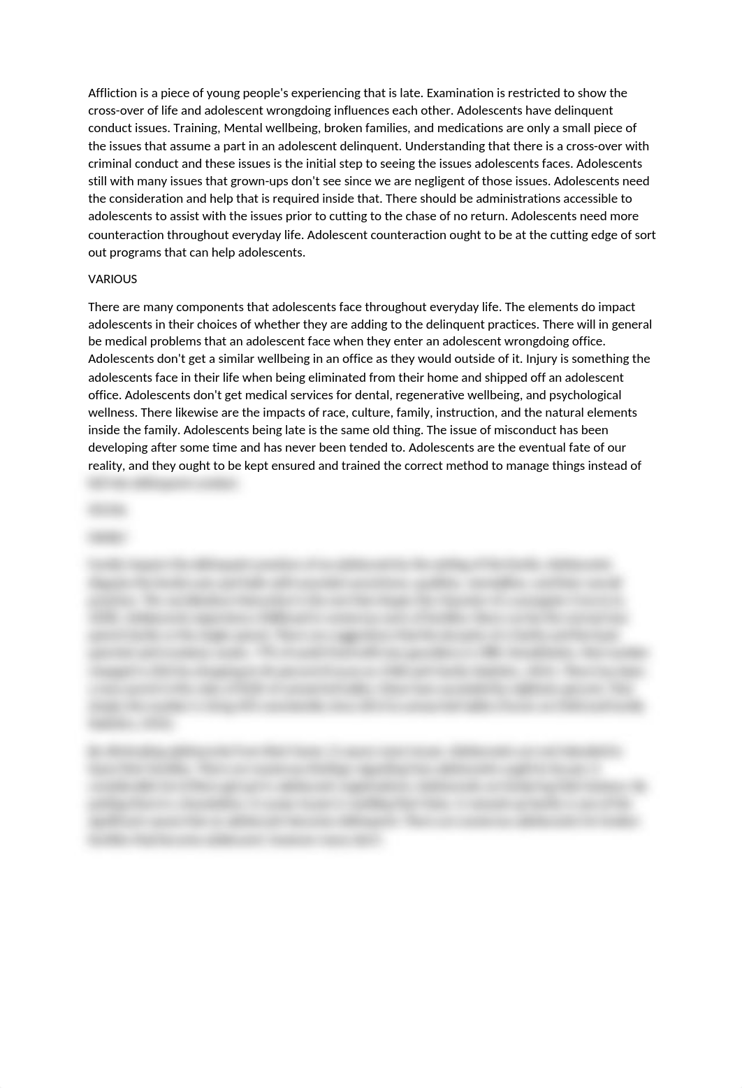 CJUS702_VARIOUS FACTORS AFFECT JUVENILE DELINQUENCY.docx_dij18yqpl2s_page1