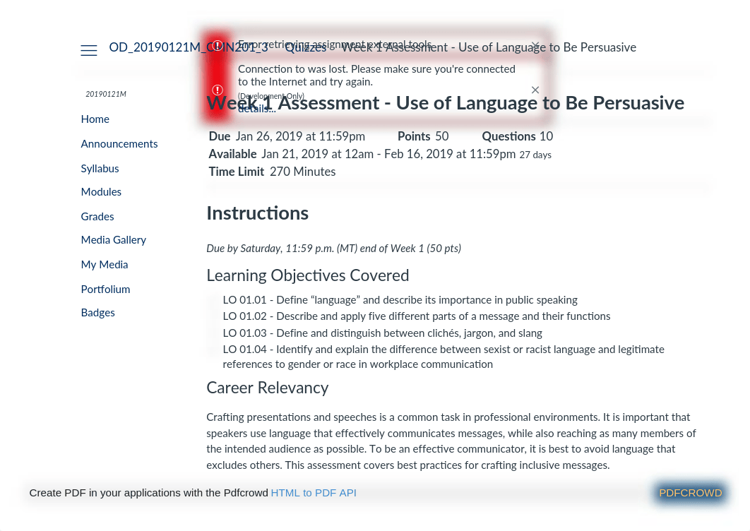 Week 1 Assessment - Use of Language to Be Persuasive_ CMN201.pdf_dij2v24iams_page1