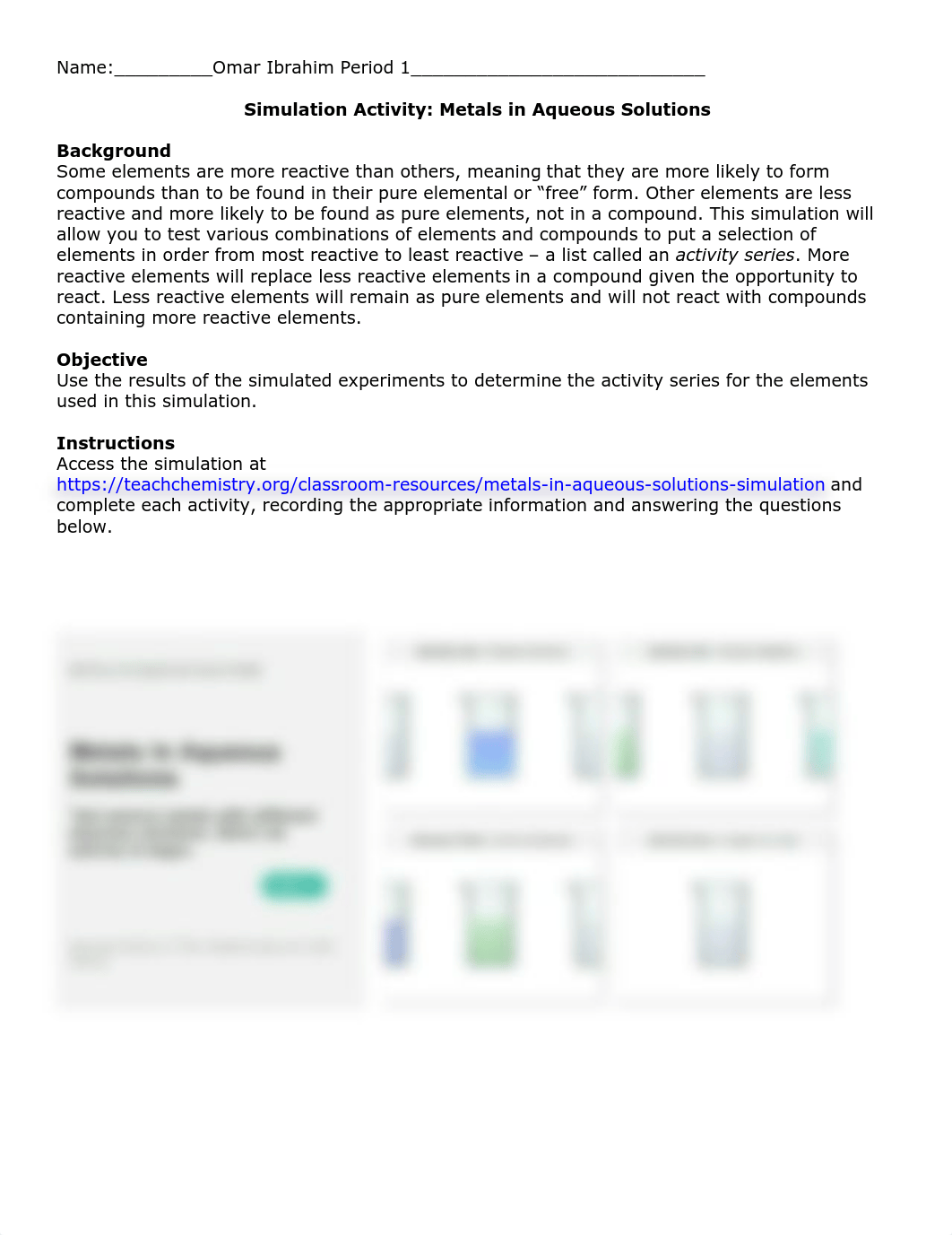 Omar Ibrahim Simulation Activity_ Metals in Aqueous Solutions (1).pdf_dij5vzveye3_page1