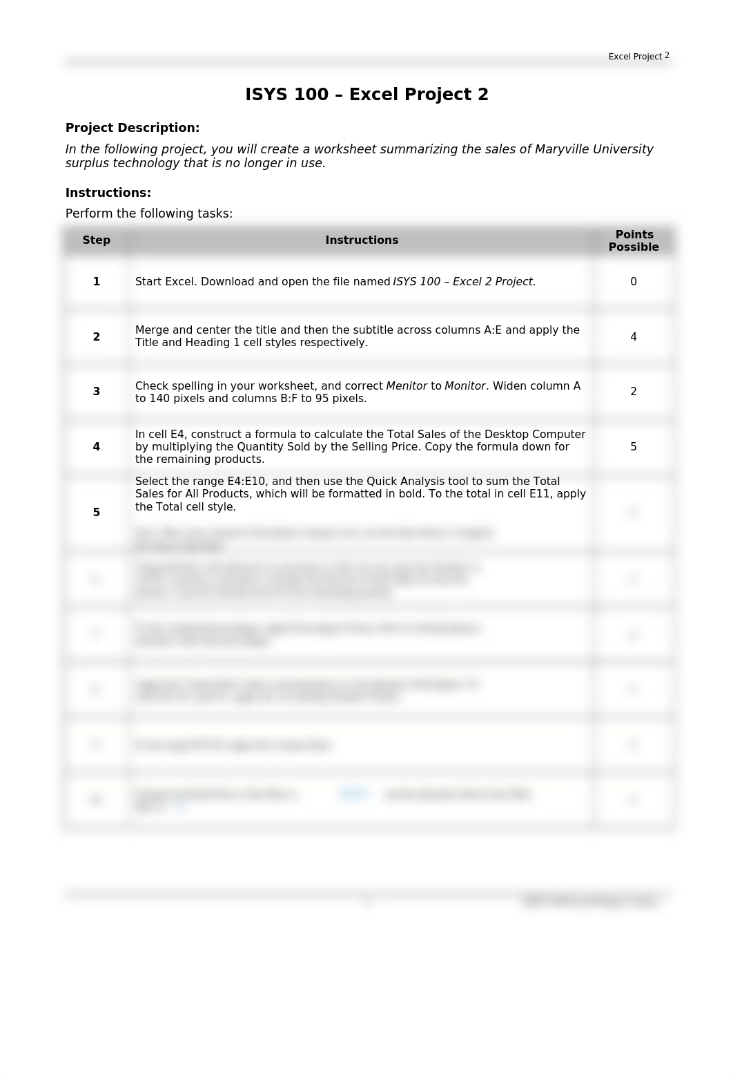 ISYS 100 Excel Project 2 - Instructions-5.docx_dijezexquy7_page1