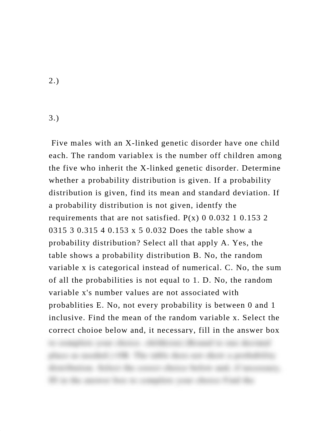 2.)3.) Five males with an X-linked genetic disorder ha.docx_dijjirl8lrc_page2