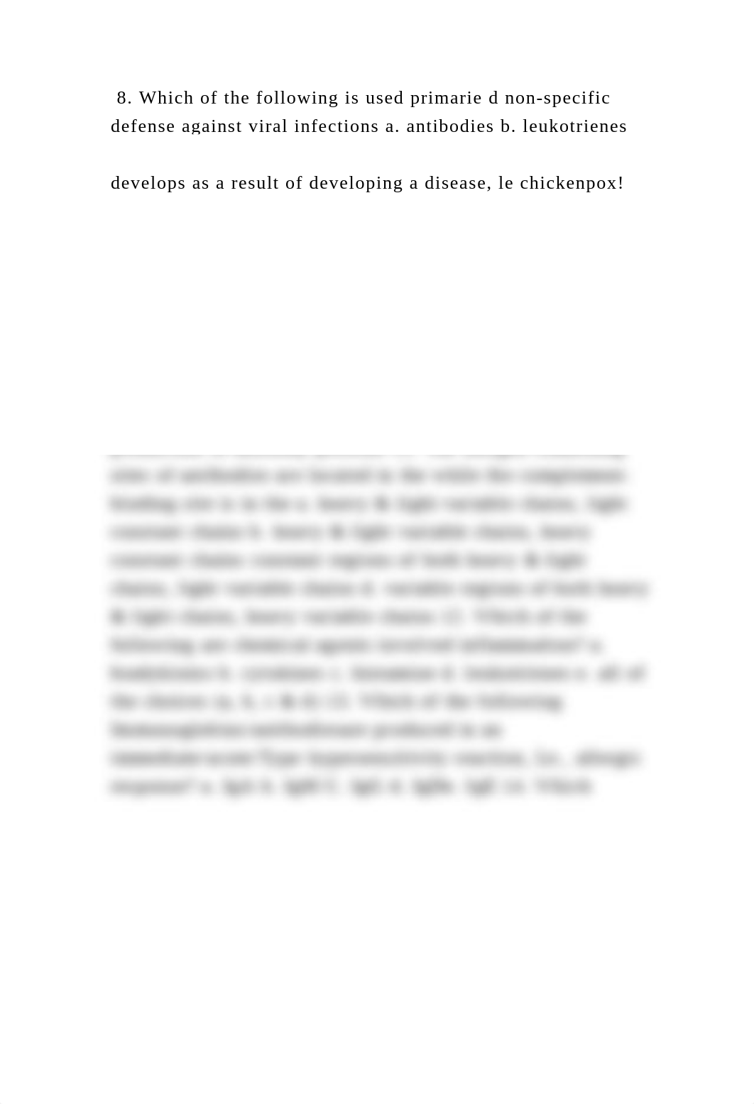 8. Which of the following is used primarie d non-specific defense aga.docx_dijlkya8epm_page2