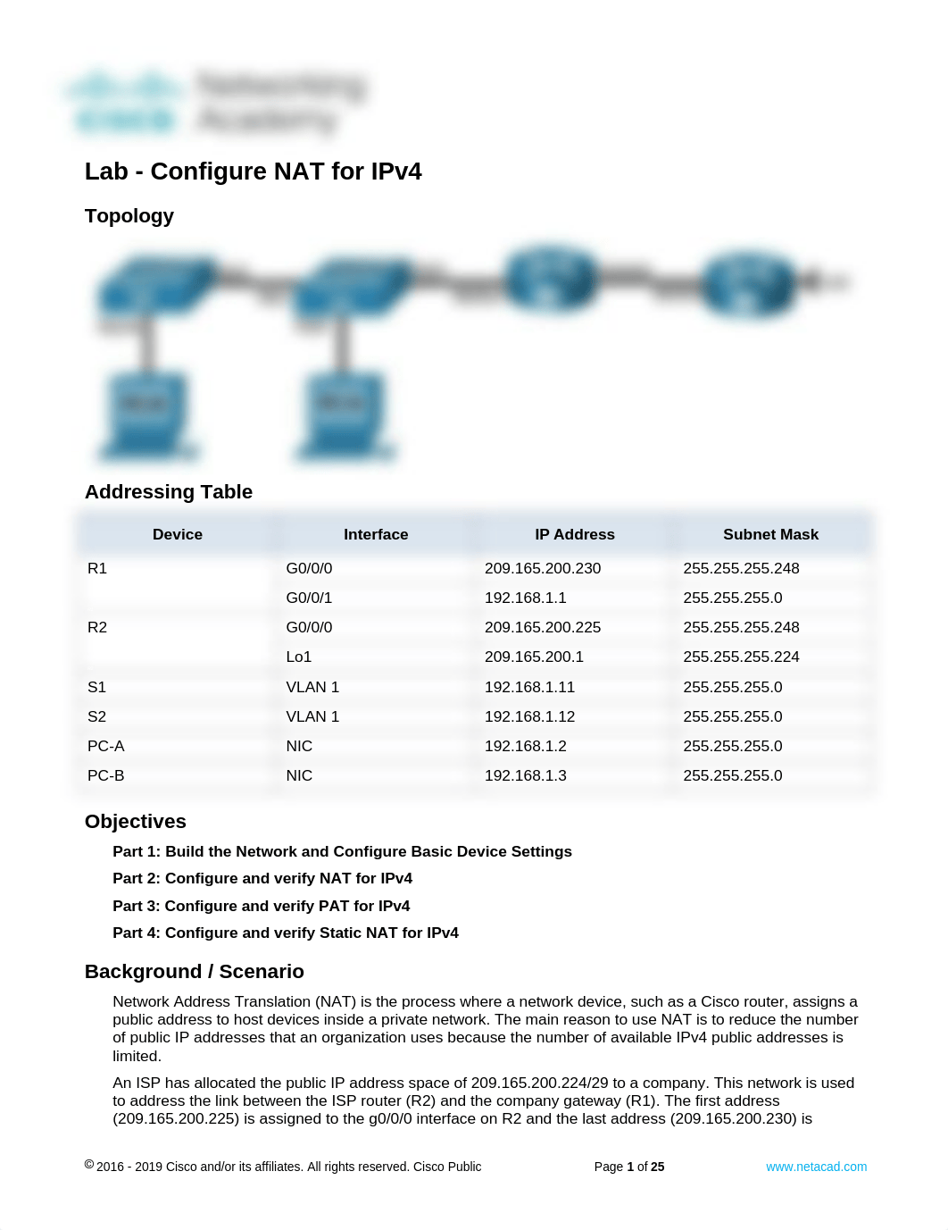 6.8.2 Lab - Configure NAT for IPv4 FINAL.docx_dijlzxxiroj_page1