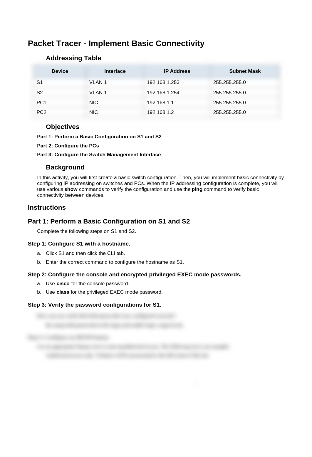 2.7.6 Packet Tracer - Implement Basic Connectivity.docx_dijq3brjvvt_page1