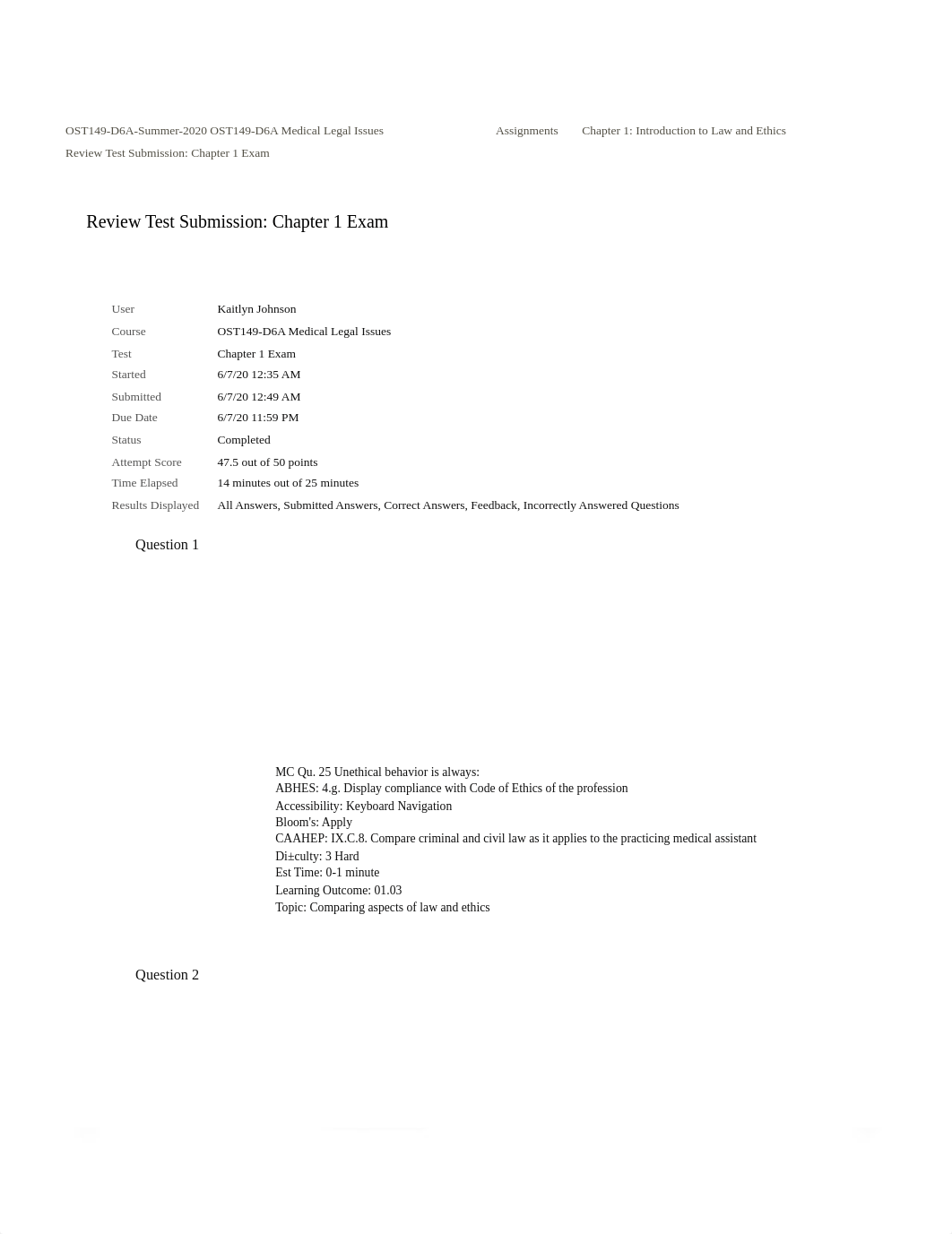 Answer Key Chapter 1 Exam - OST149 - Copy.pdf_dijq4vyrzo7_page1