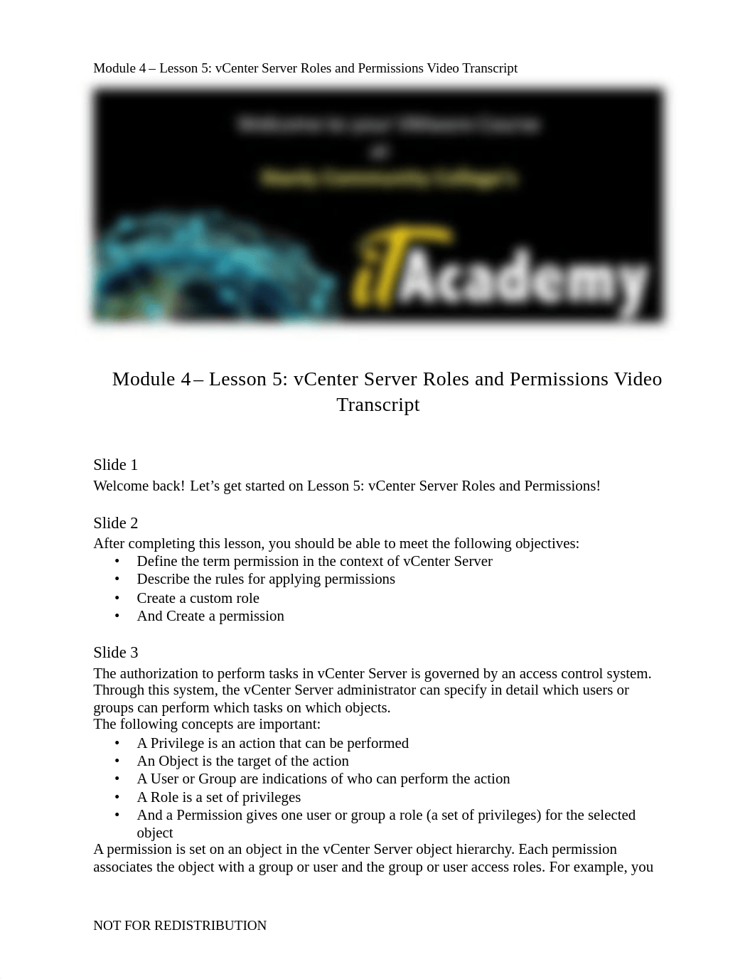 M04 Lesson 5 vCenter Server Roles and Permissions Video Transcript.pdf_dijygoyyg8e_page1