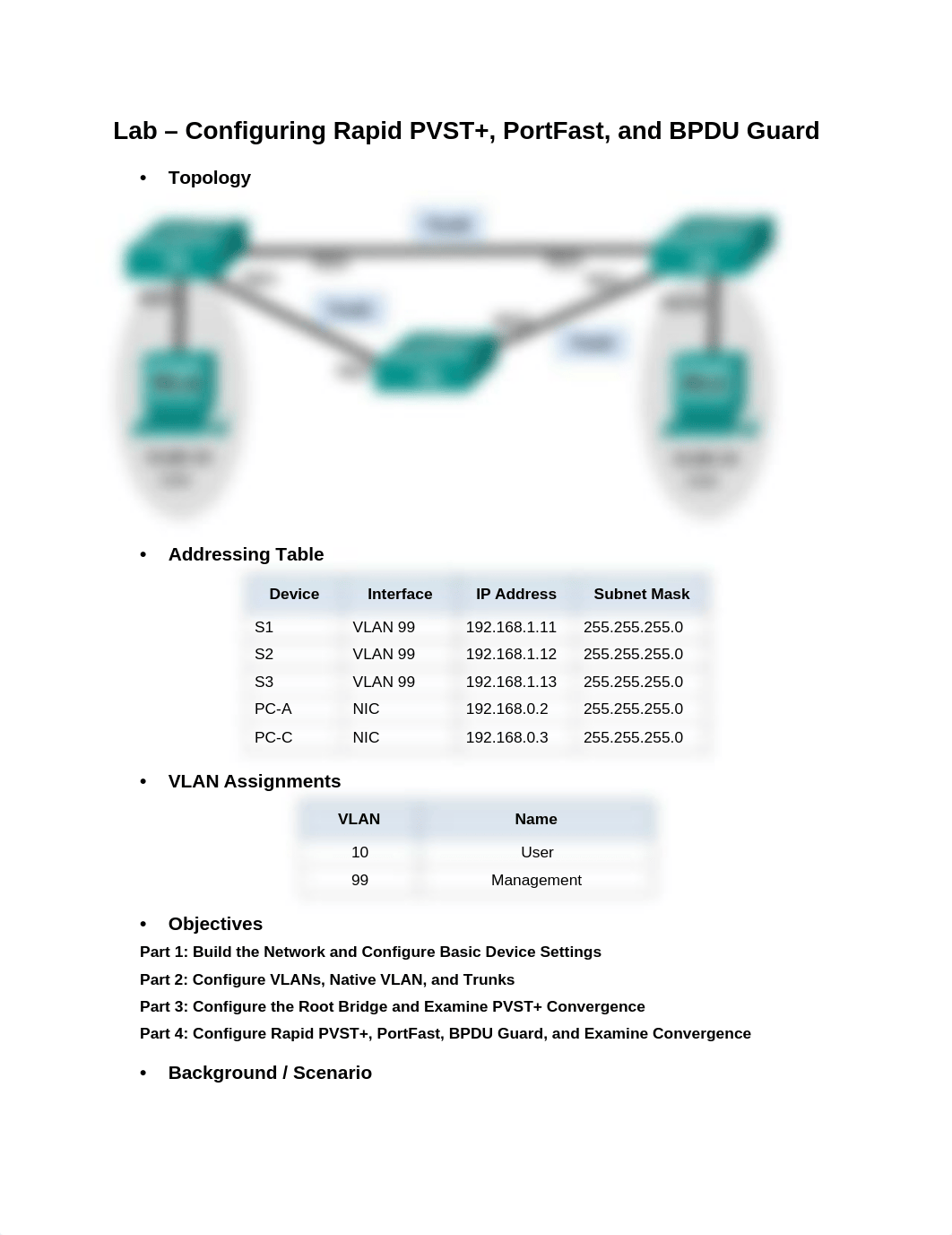 3.3.2.3 Lab - Configuring Rapid PVST+, PortFast, and BPDU Guard - CTJ.docx_dikn2873qfm_page1