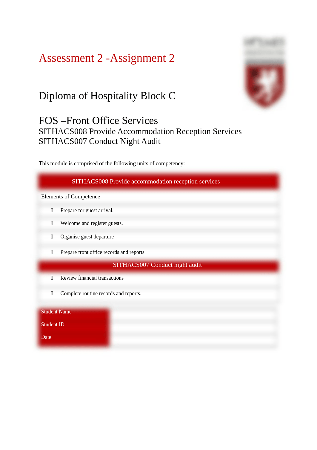 HC16-FOS - SITHACS007 & SITHACS008 - Assessment 2 Assignment 2(1).docx_dikxys0xryo_page1