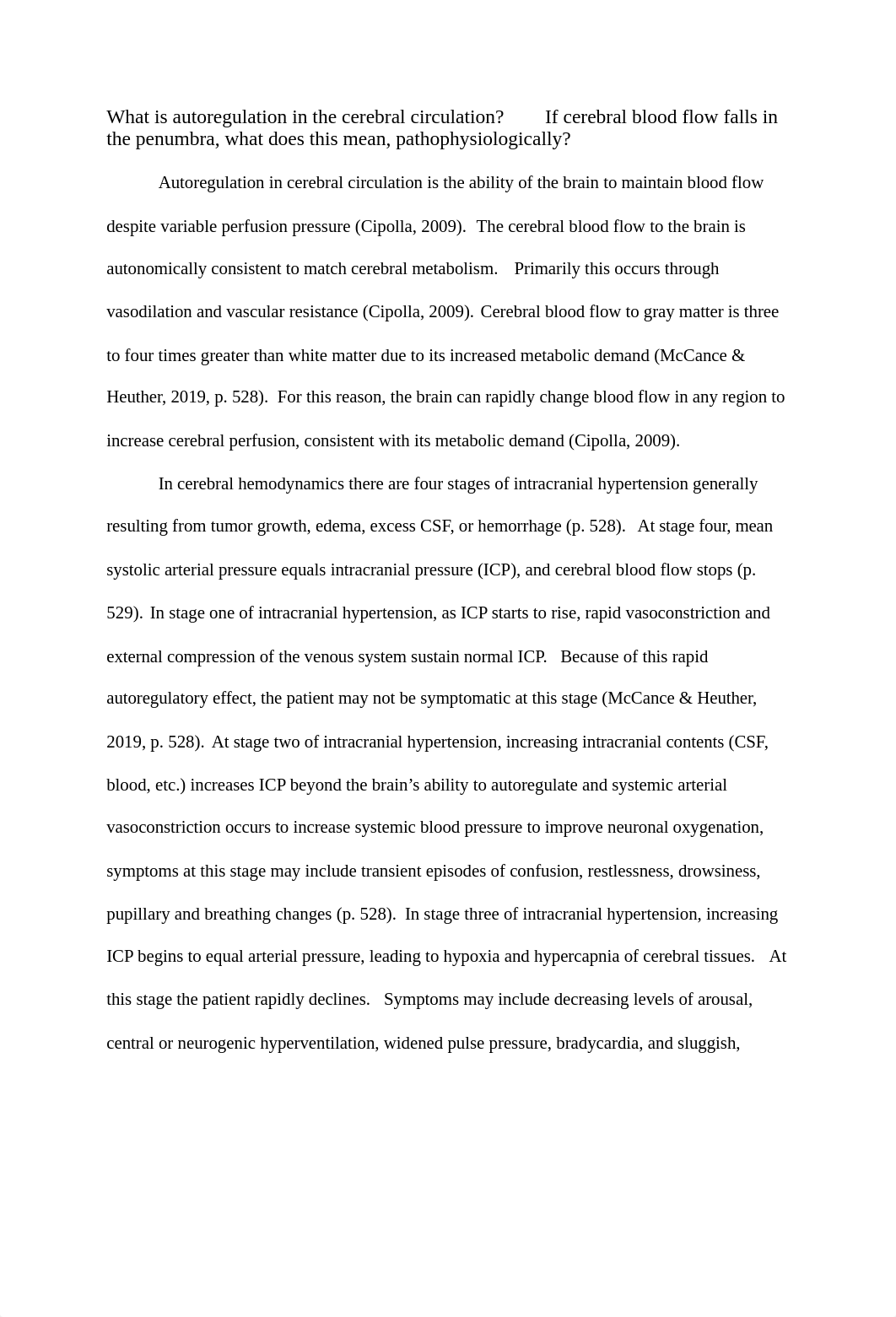 NURS 523 Cerebral blood flow and ischemic penumbra.docx_dim3yuynvjt_page1