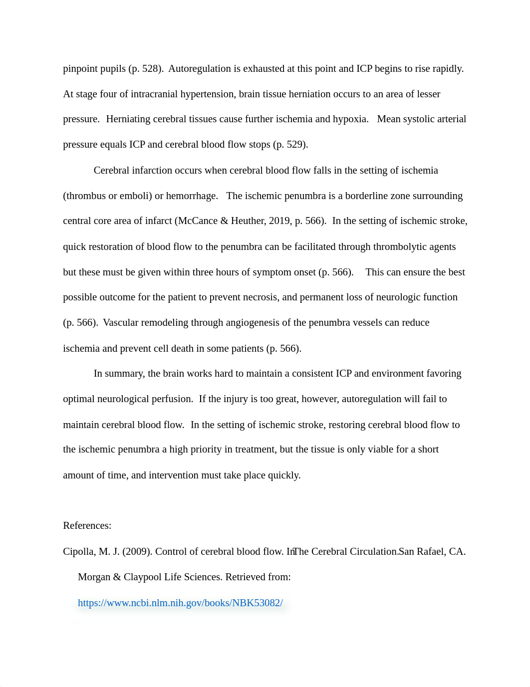 NURS 523 Cerebral blood flow and ischemic penumbra.docx_dim3yuynvjt_page2